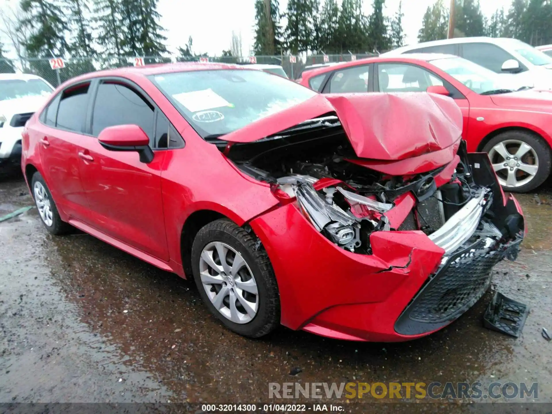 1 Photograph of a damaged car JTDEPRAE0LJ022109 TOYOTA COROLLA 2020