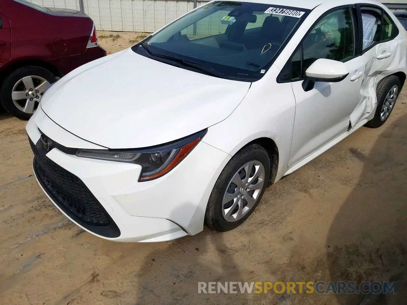 2 Photograph of a damaged car JTDEPRAE0LJ022918 TOYOTA COROLLA 2020