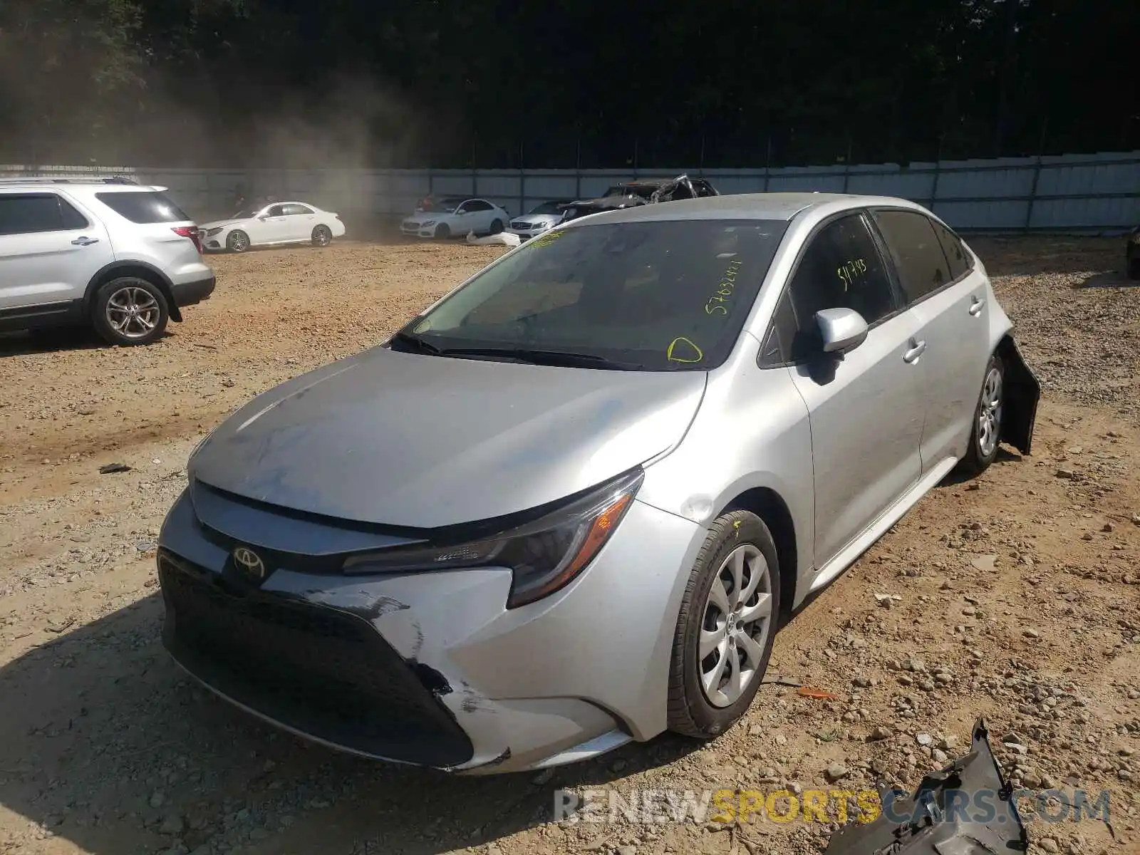 2 Photograph of a damaged car JTDEPRAE0LJ023485 TOYOTA COROLLA 2020