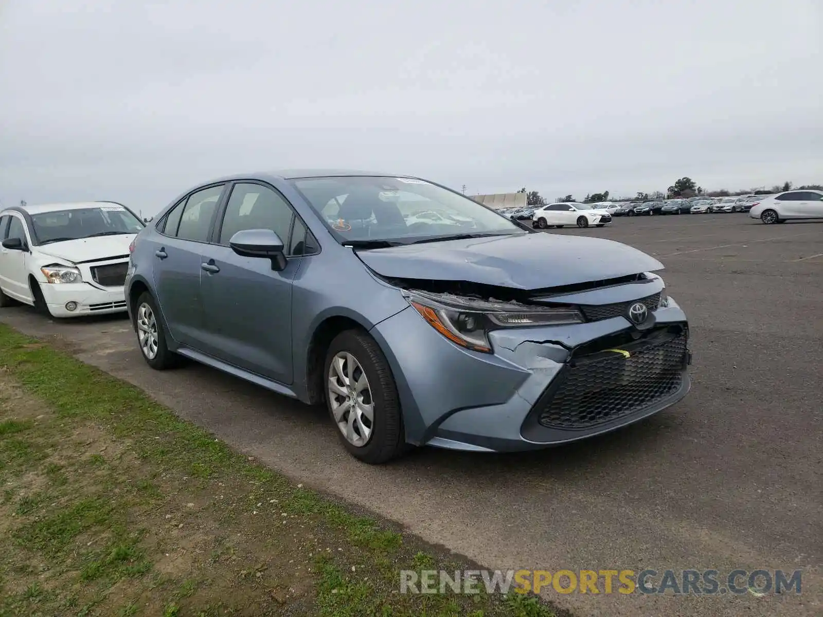 1 Photograph of a damaged car JTDEPRAE0LJ023504 TOYOTA COROLLA 2020