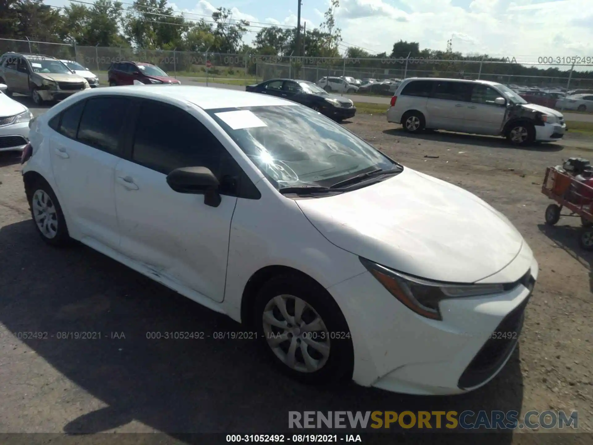 1 Photograph of a damaged car JTDEPRAE0LJ023812 TOYOTA COROLLA 2020