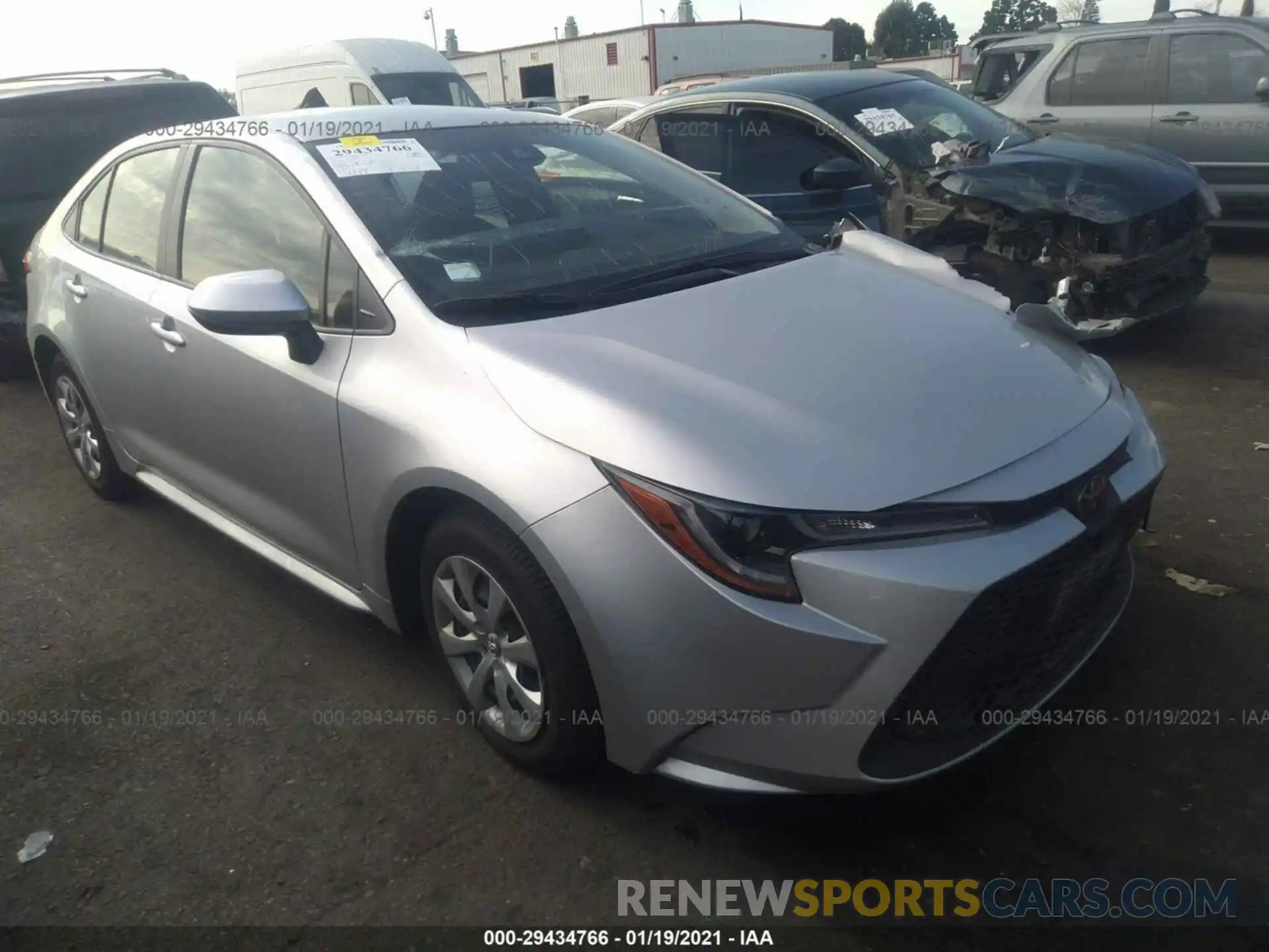 1 Photograph of a damaged car JTDEPRAE0LJ024166 TOYOTA COROLLA 2020