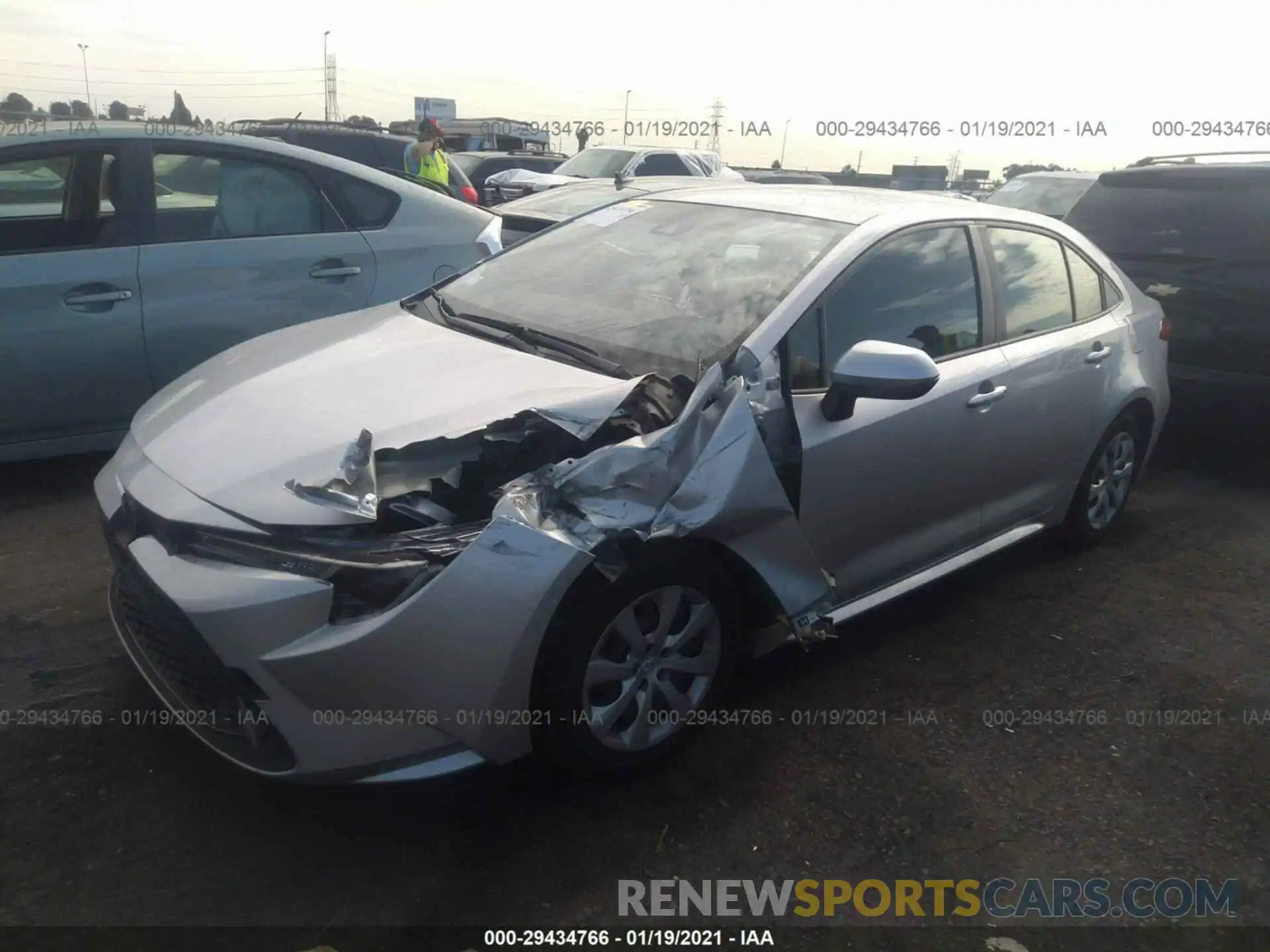 2 Photograph of a damaged car JTDEPRAE0LJ024166 TOYOTA COROLLA 2020