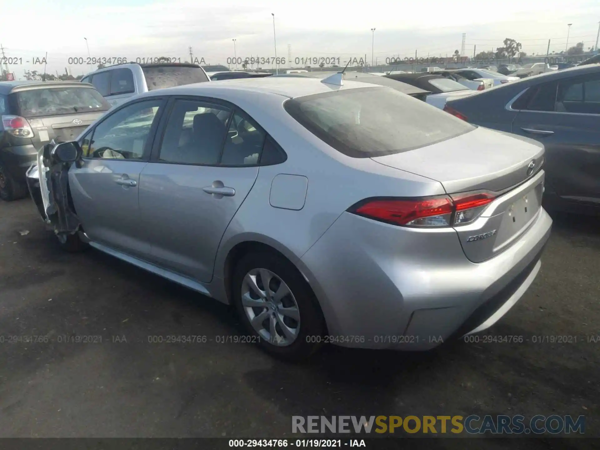 3 Photograph of a damaged car JTDEPRAE0LJ024166 TOYOTA COROLLA 2020