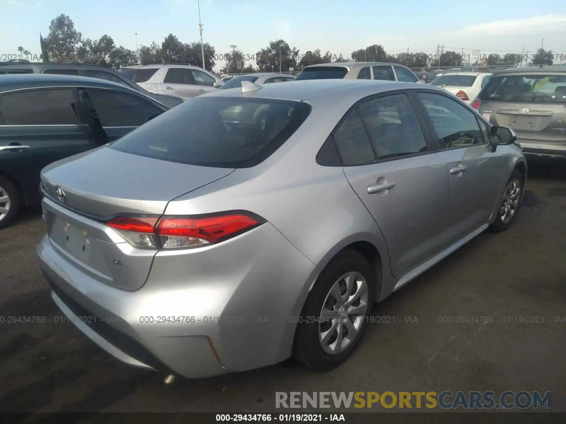 4 Photograph of a damaged car JTDEPRAE0LJ024166 TOYOTA COROLLA 2020