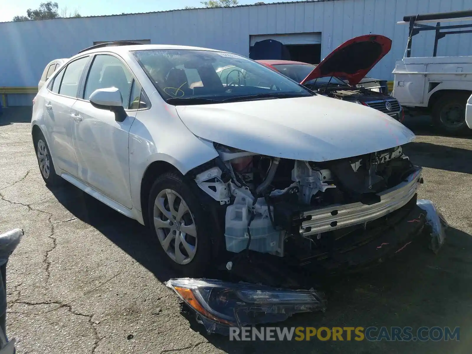 1 Photograph of a damaged car JTDEPRAE0LJ025091 TOYOTA COROLLA 2020