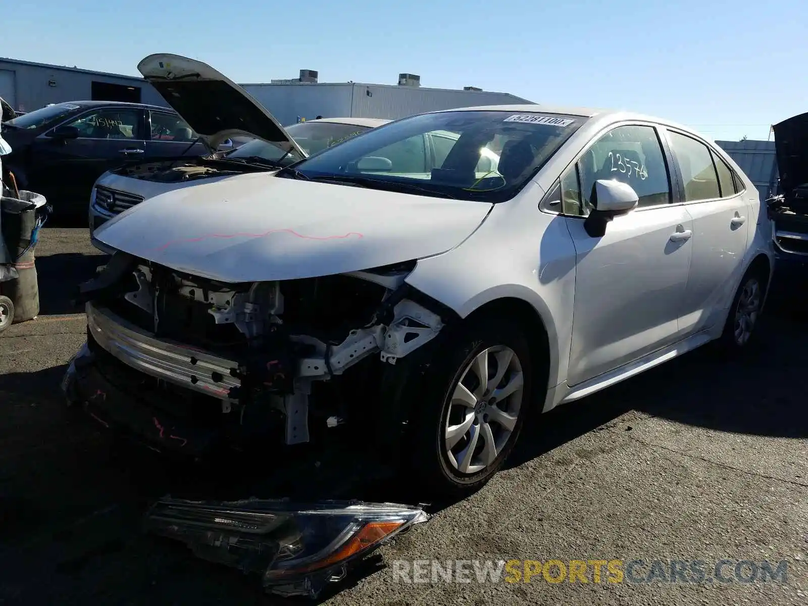 2 Photograph of a damaged car JTDEPRAE0LJ025091 TOYOTA COROLLA 2020