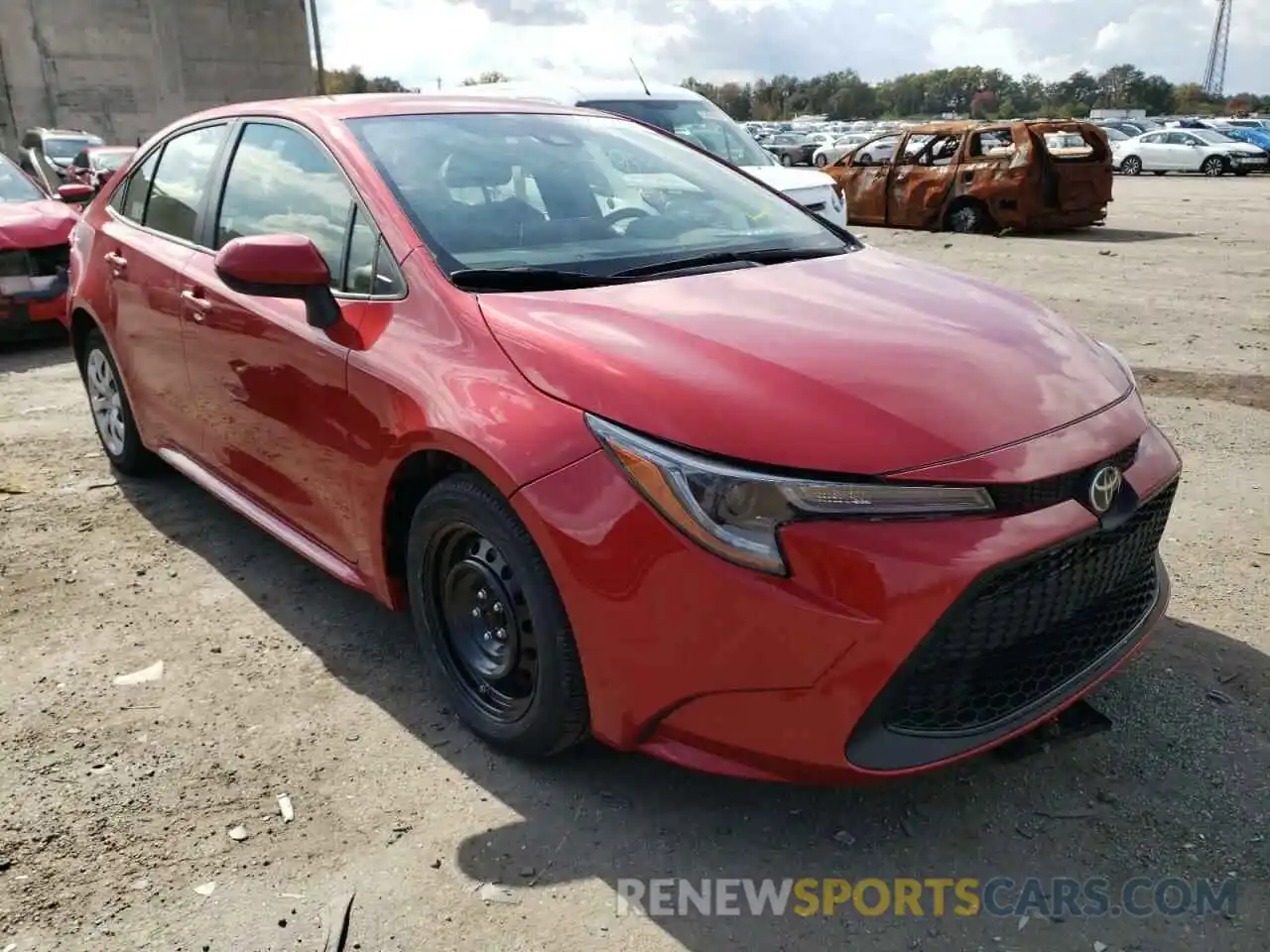 1 Photograph of a damaged car JTDEPRAE0LJ025141 TOYOTA COROLLA 2020