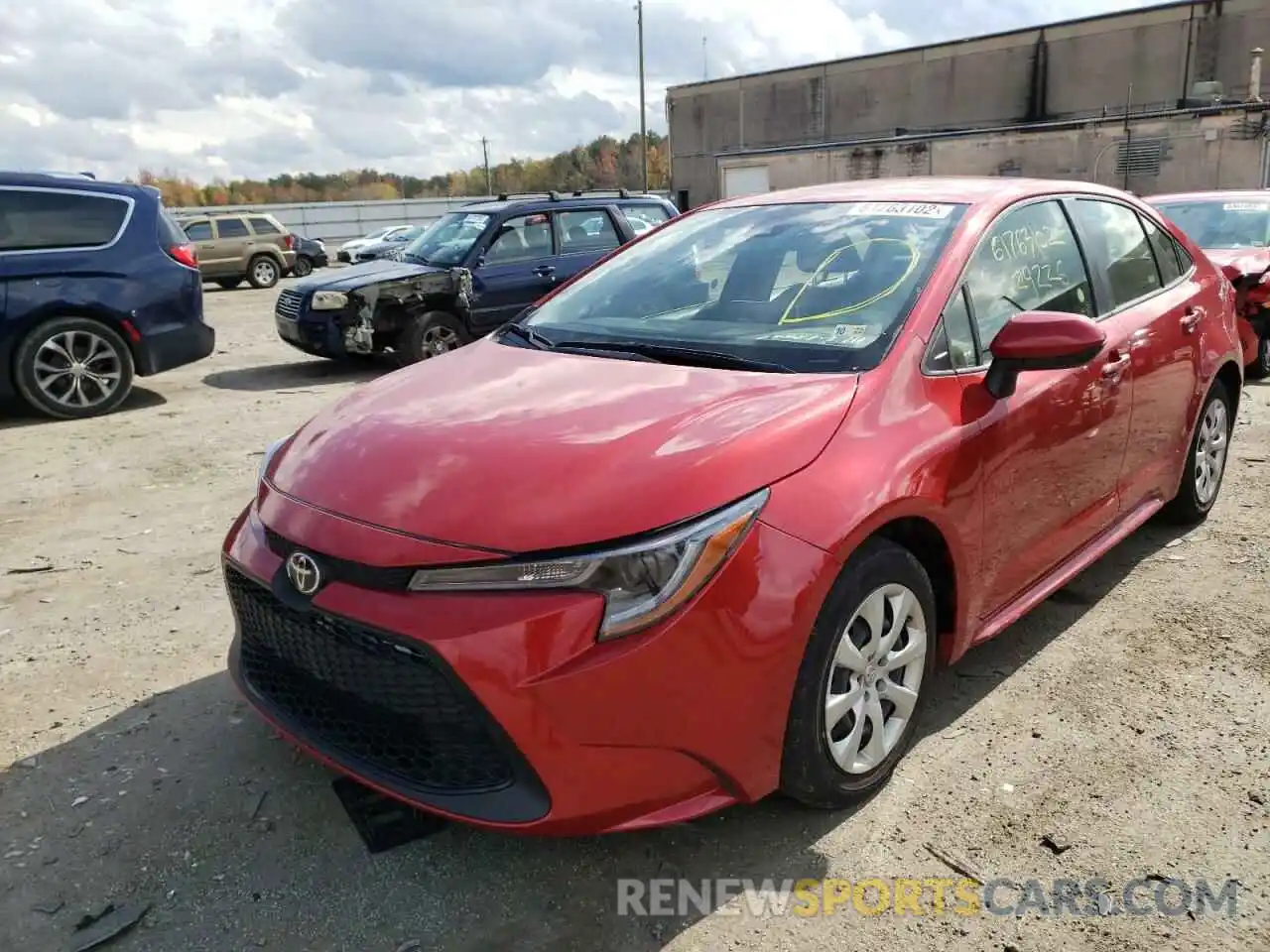 2 Photograph of a damaged car JTDEPRAE0LJ025141 TOYOTA COROLLA 2020