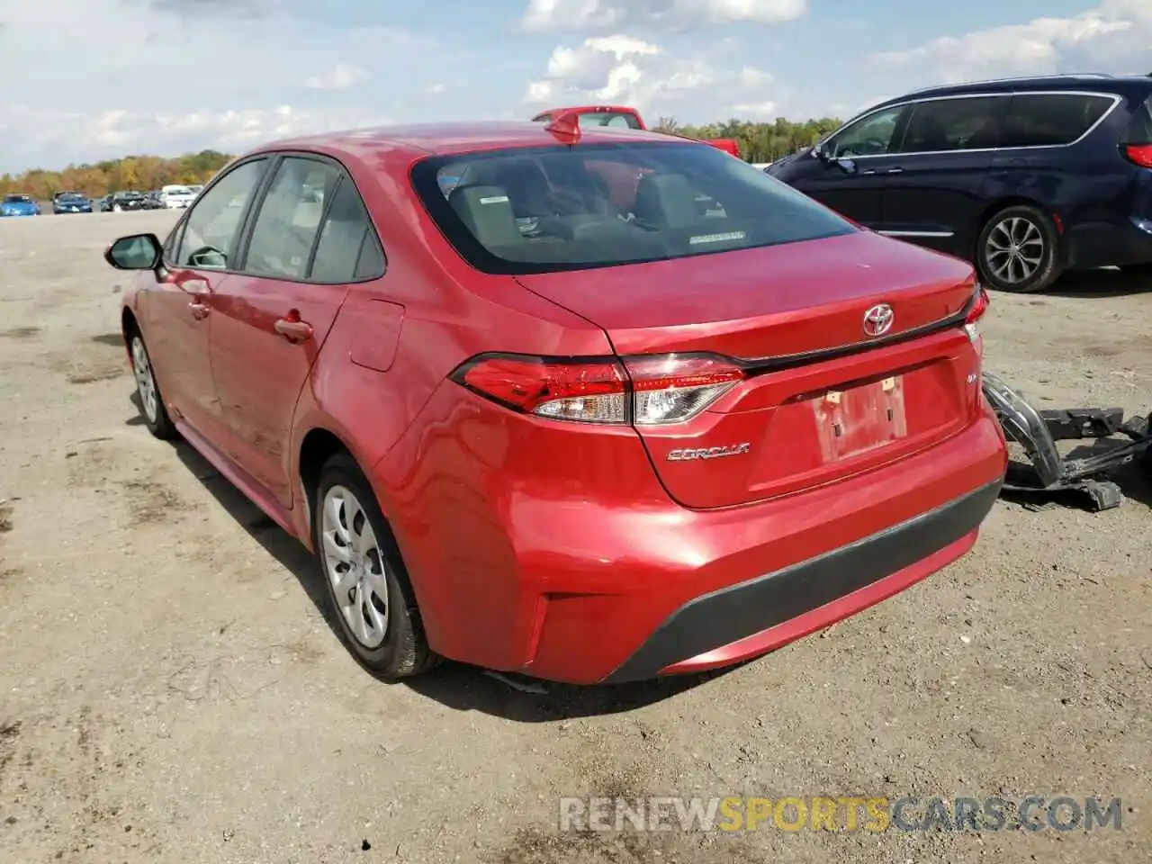 3 Photograph of a damaged car JTDEPRAE0LJ025141 TOYOTA COROLLA 2020