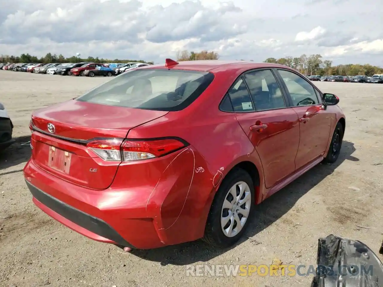 4 Photograph of a damaged car JTDEPRAE0LJ025141 TOYOTA COROLLA 2020