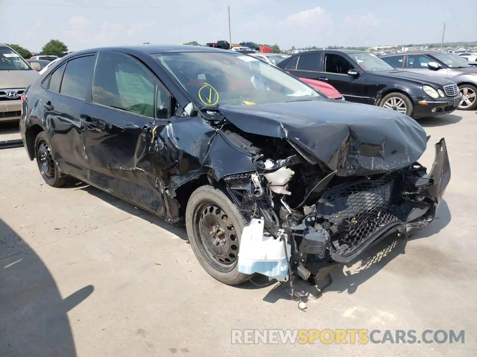 1 Photograph of a damaged car JTDEPRAE0LJ025673 TOYOTA COROLLA 2020