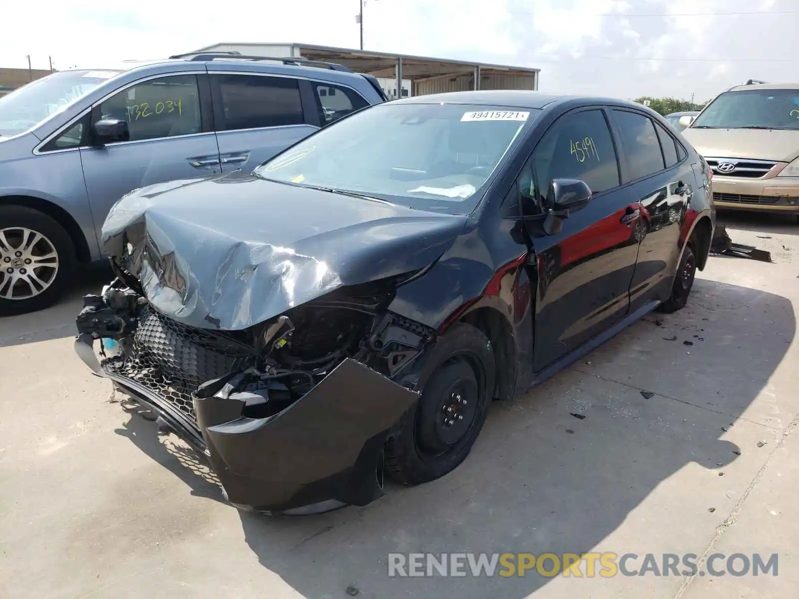 2 Photograph of a damaged car JTDEPRAE0LJ025673 TOYOTA COROLLA 2020