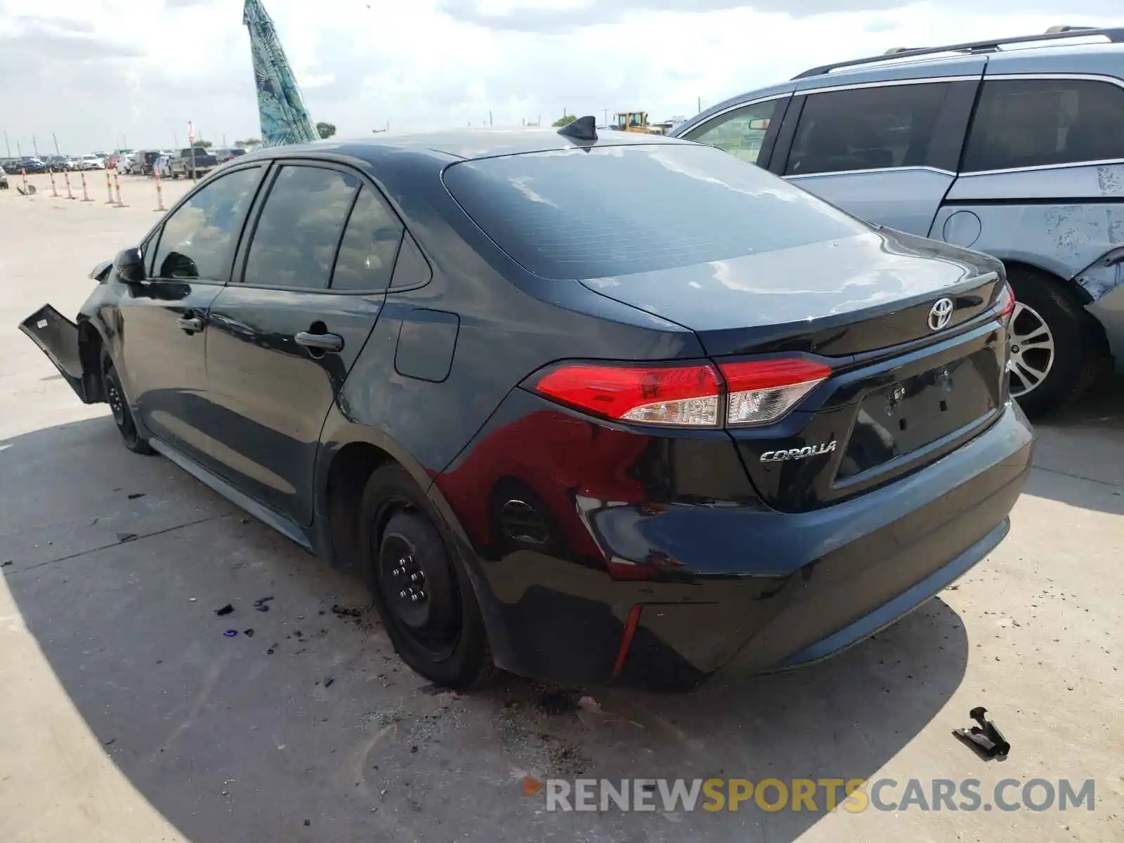 3 Photograph of a damaged car JTDEPRAE0LJ025673 TOYOTA COROLLA 2020