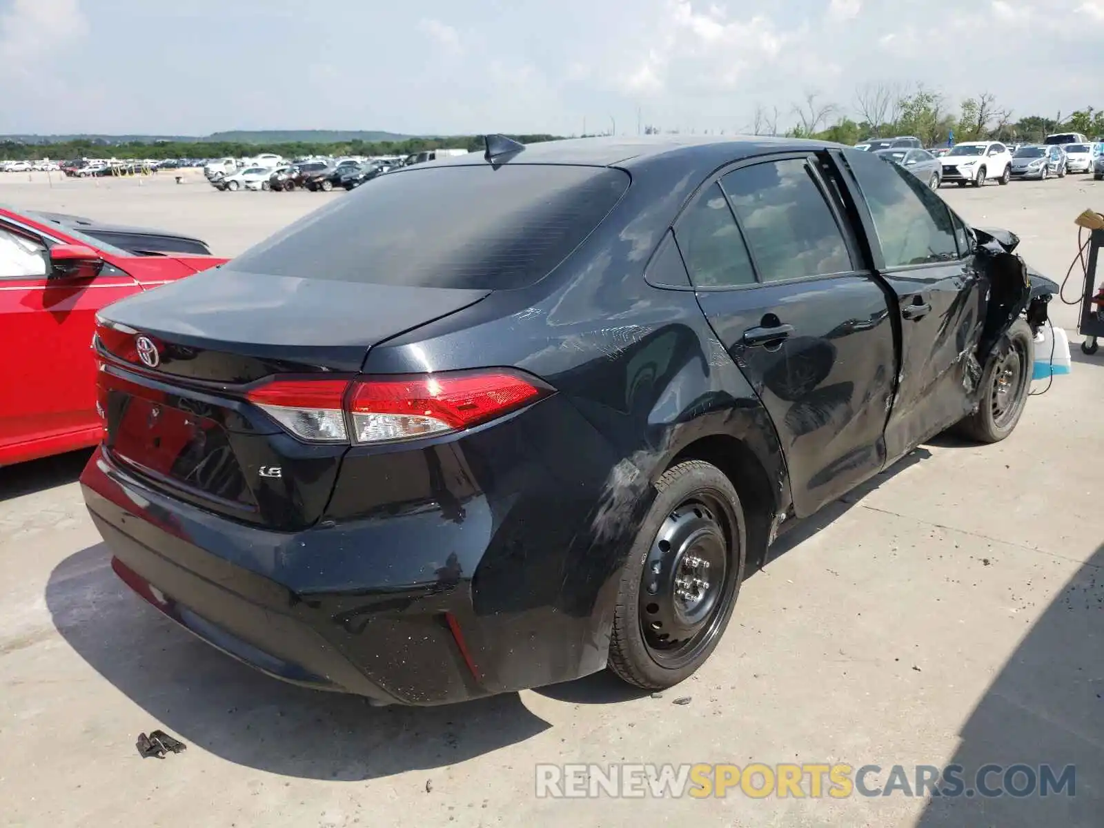 4 Photograph of a damaged car JTDEPRAE0LJ025673 TOYOTA COROLLA 2020