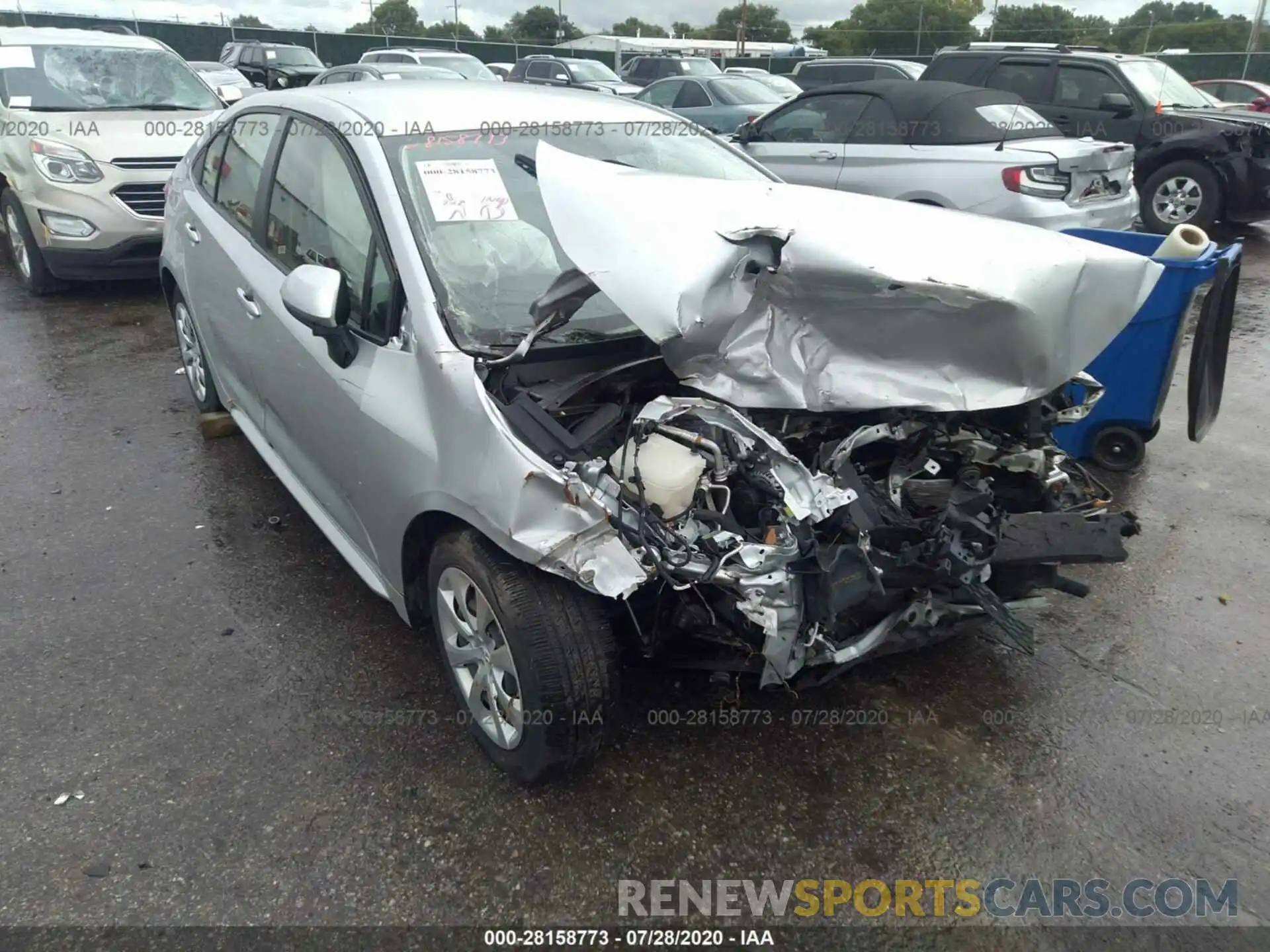 1 Photograph of a damaged car JTDEPRAE0LJ025950 TOYOTA COROLLA 2020