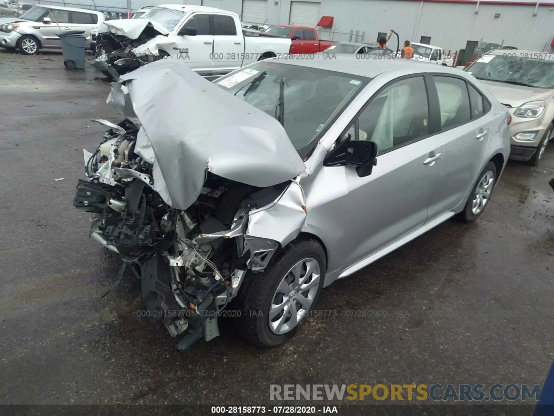 2 Photograph of a damaged car JTDEPRAE0LJ025950 TOYOTA COROLLA 2020