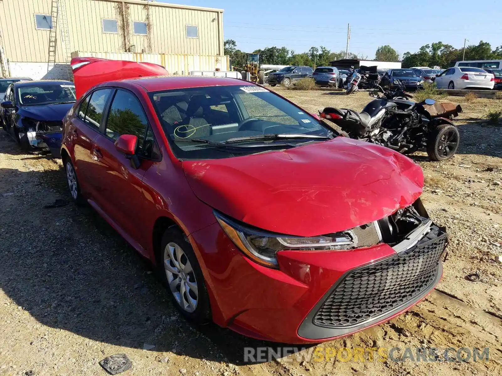 1 Photograph of a damaged car JTDEPRAE0LJ026046 TOYOTA COROLLA 2020