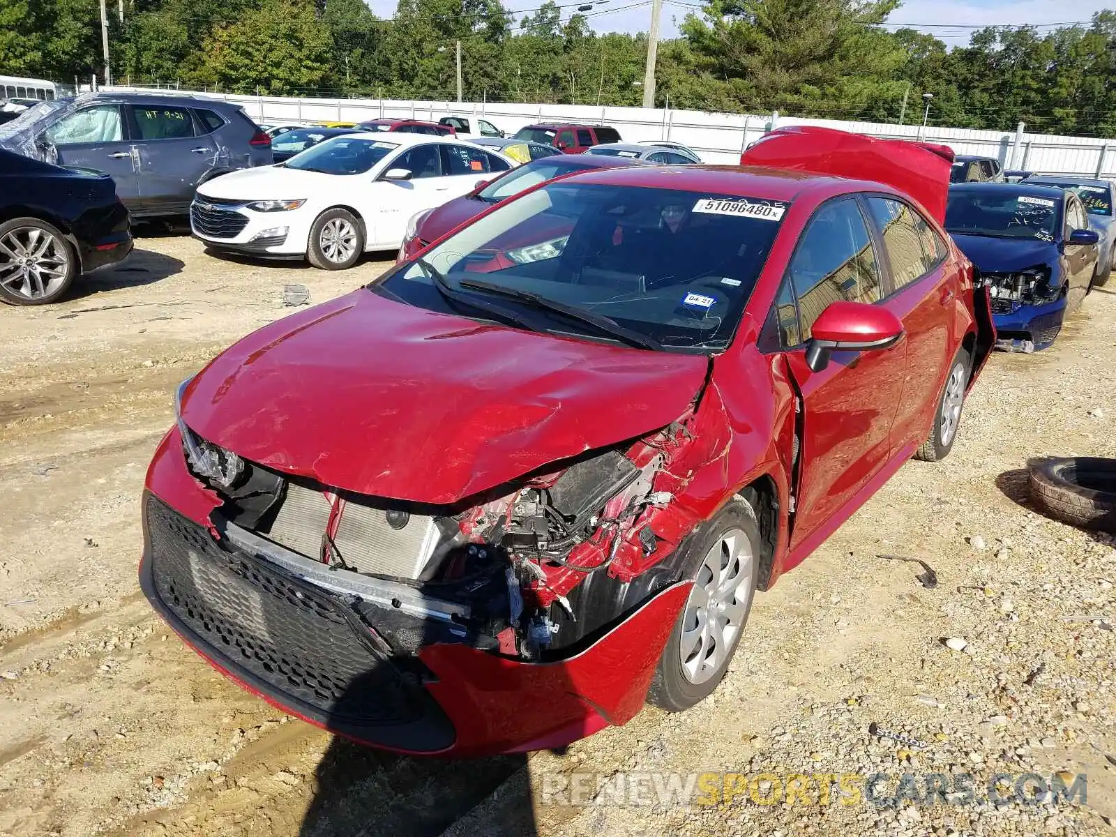 2 Photograph of a damaged car JTDEPRAE0LJ026046 TOYOTA COROLLA 2020