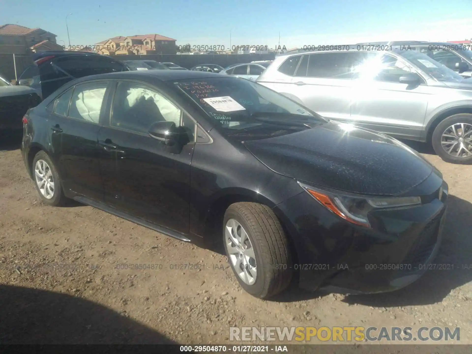 1 Photograph of a damaged car JTDEPRAE0LJ026130 TOYOTA COROLLA 2020