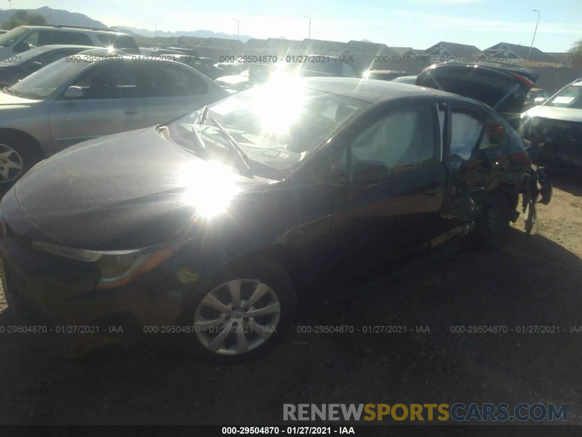 2 Photograph of a damaged car JTDEPRAE0LJ026130 TOYOTA COROLLA 2020