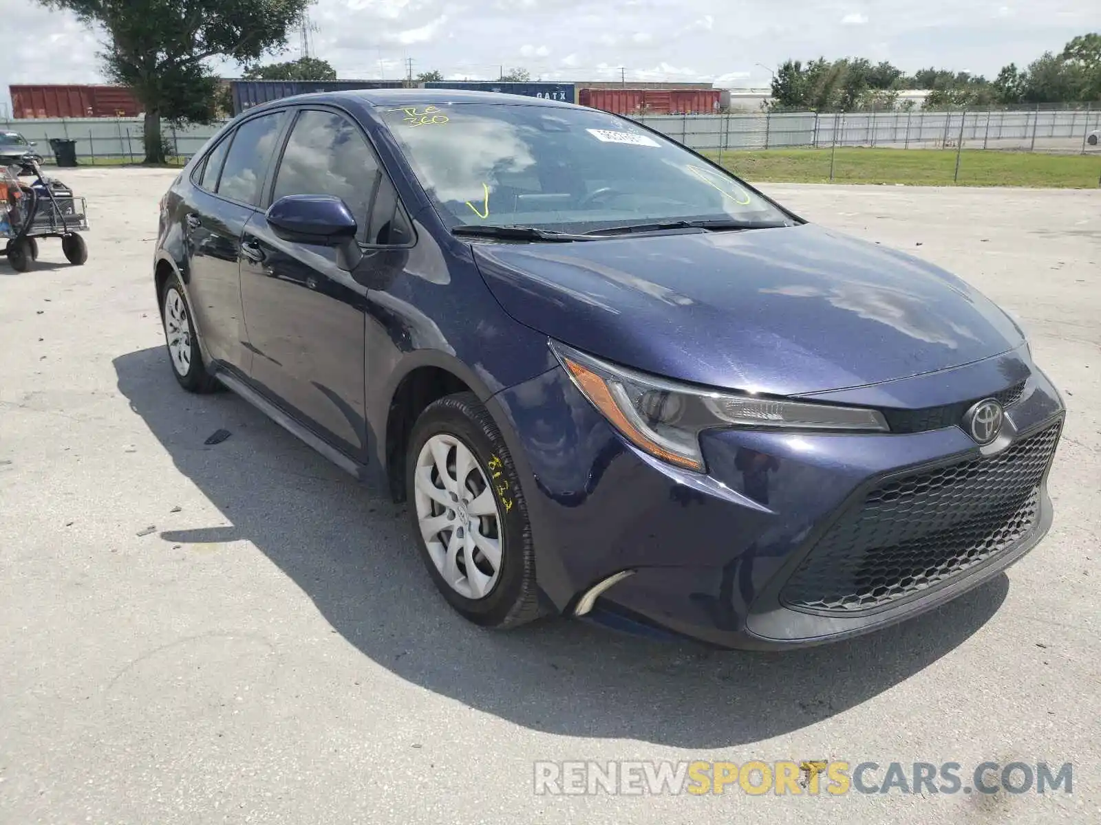 1 Photograph of a damaged car JTDEPRAE0LJ026550 TOYOTA COROLLA 2020