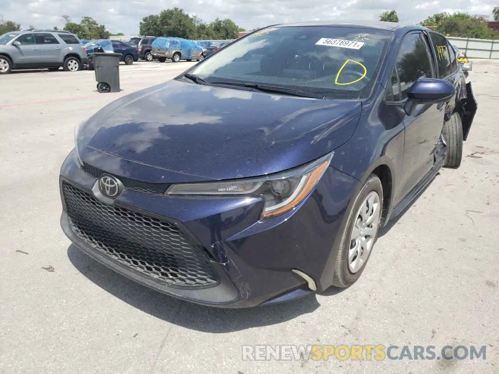 2 Photograph of a damaged car JTDEPRAE0LJ026550 TOYOTA COROLLA 2020