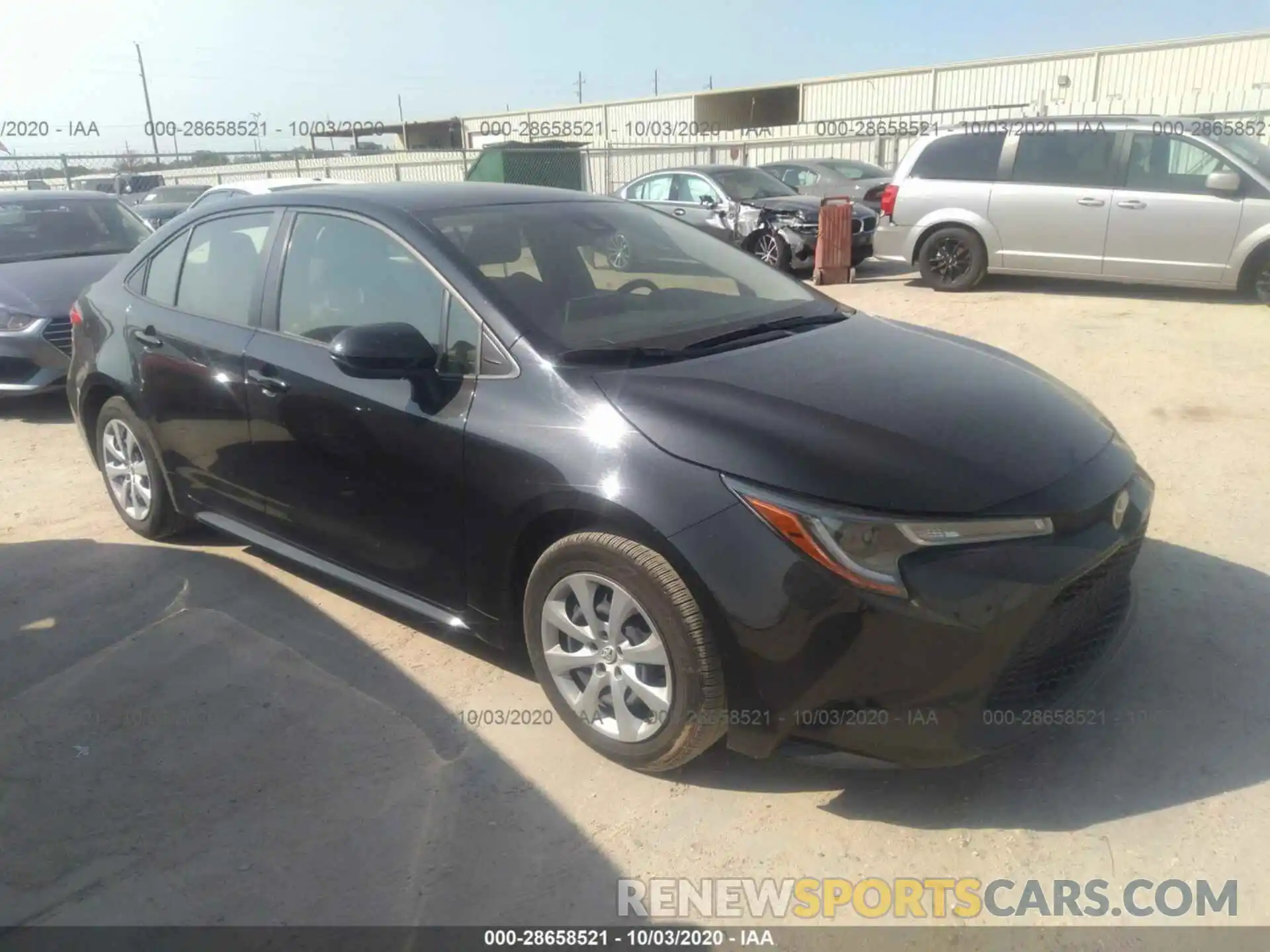 1 Photograph of a damaged car JTDEPRAE0LJ026662 TOYOTA COROLLA 2020