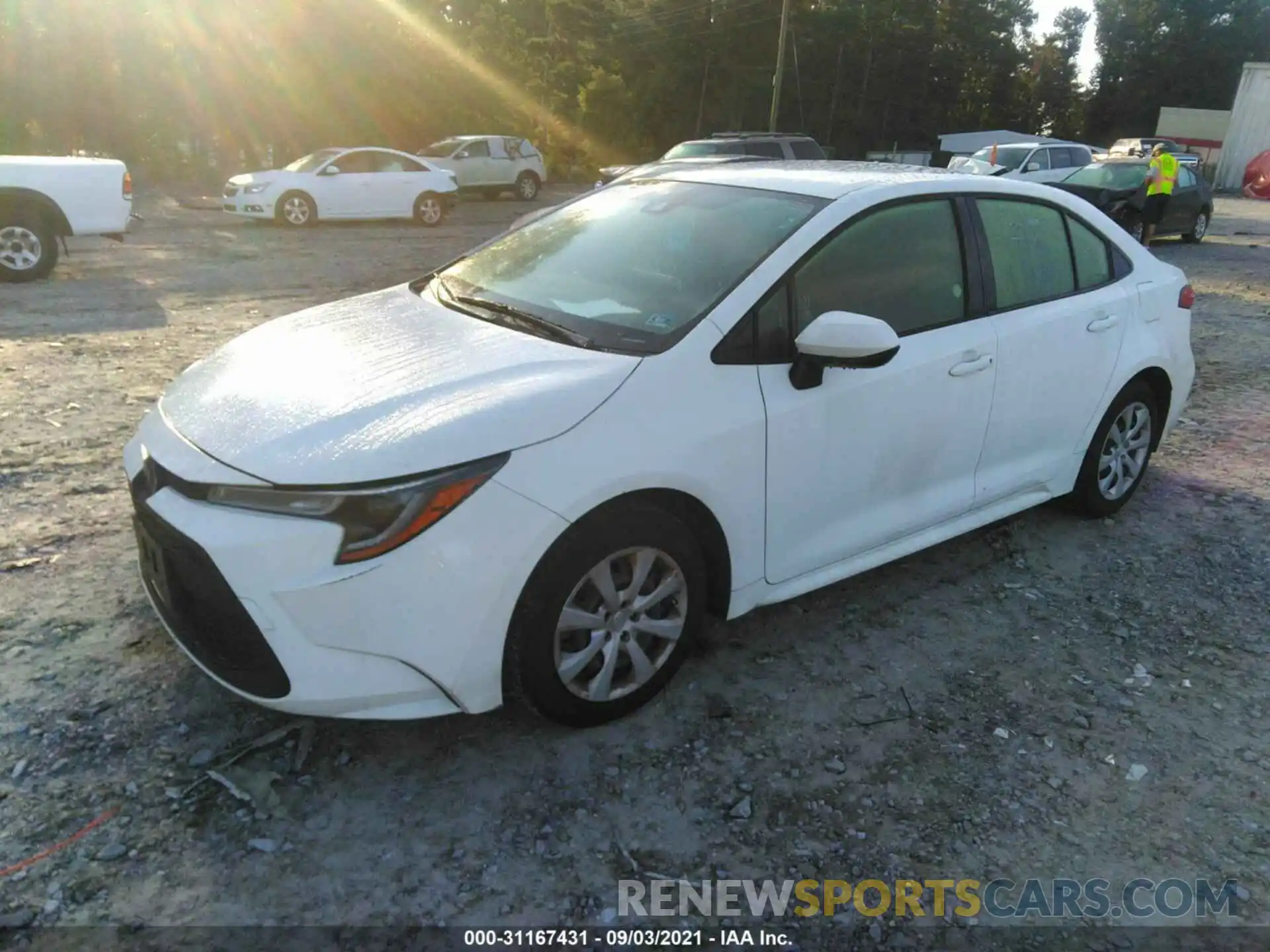 2 Photograph of a damaged car JTDEPRAE0LJ026788 TOYOTA COROLLA 2020