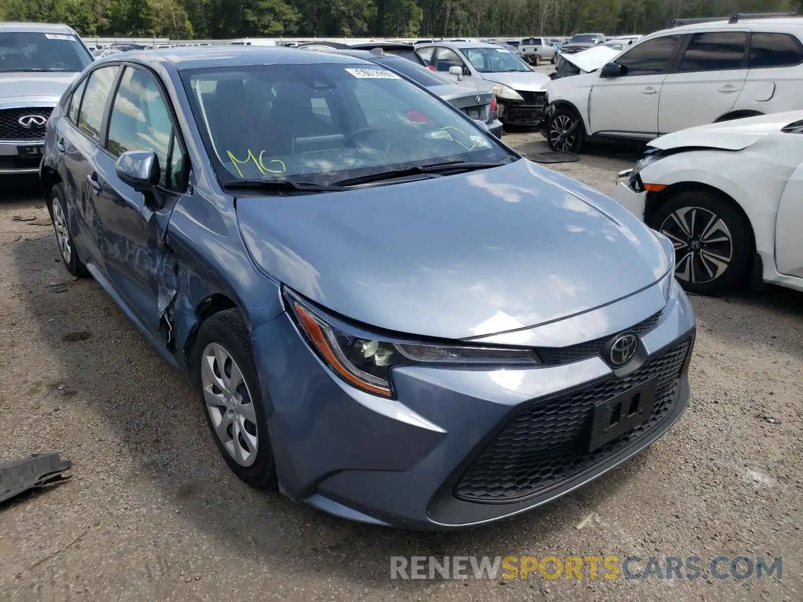 1 Photograph of a damaged car JTDEPRAE0LJ026791 TOYOTA COROLLA 2020