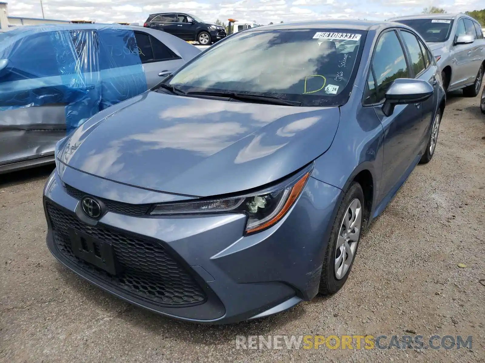 2 Photograph of a damaged car JTDEPRAE0LJ026791 TOYOTA COROLLA 2020