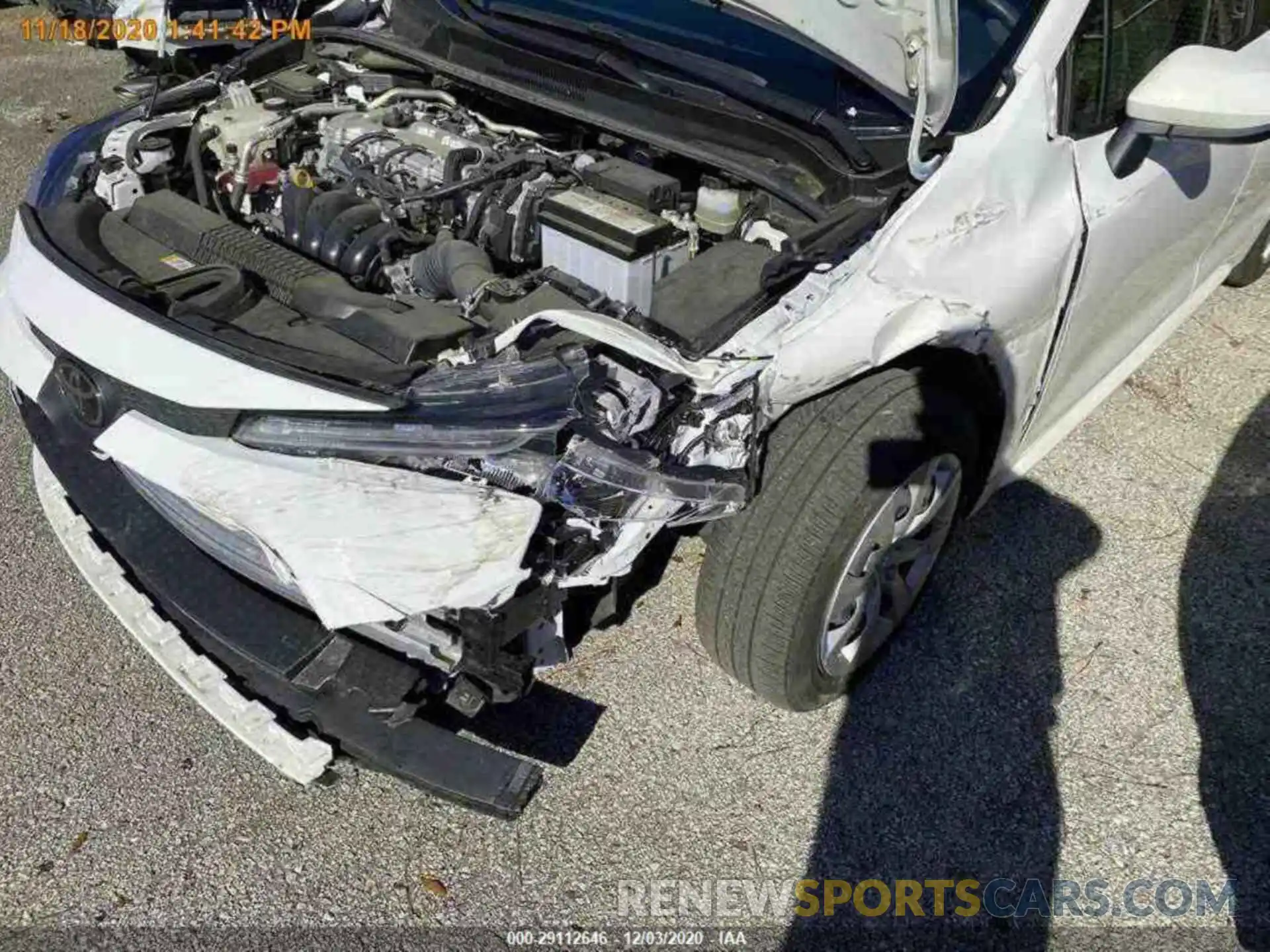 11 Photograph of a damaged car JTDEPRAE0LJ026838 TOYOTA COROLLA 2020