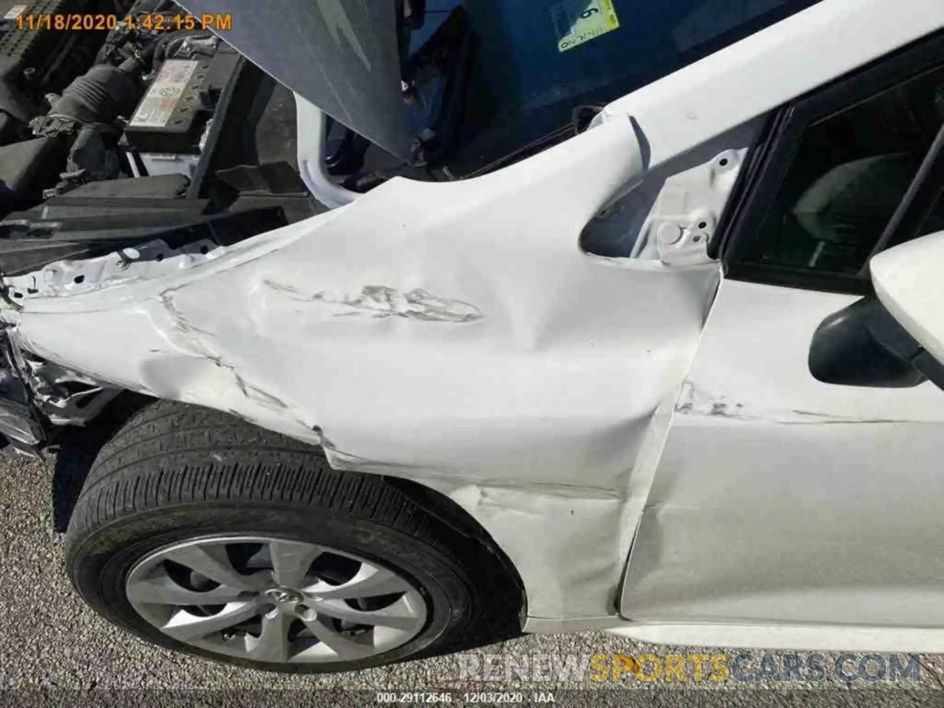 12 Photograph of a damaged car JTDEPRAE0LJ026838 TOYOTA COROLLA 2020