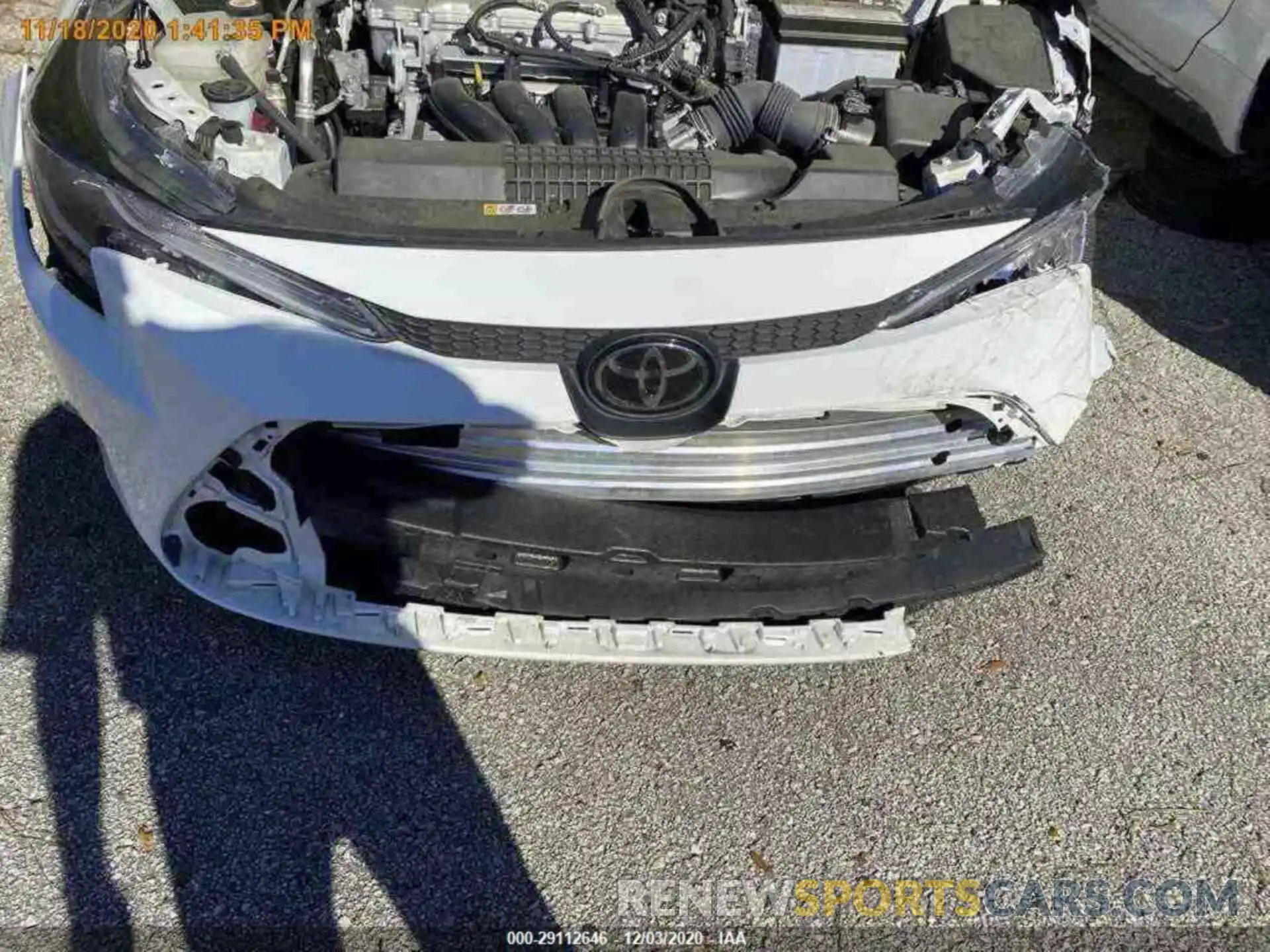 14 Photograph of a damaged car JTDEPRAE0LJ026838 TOYOTA COROLLA 2020