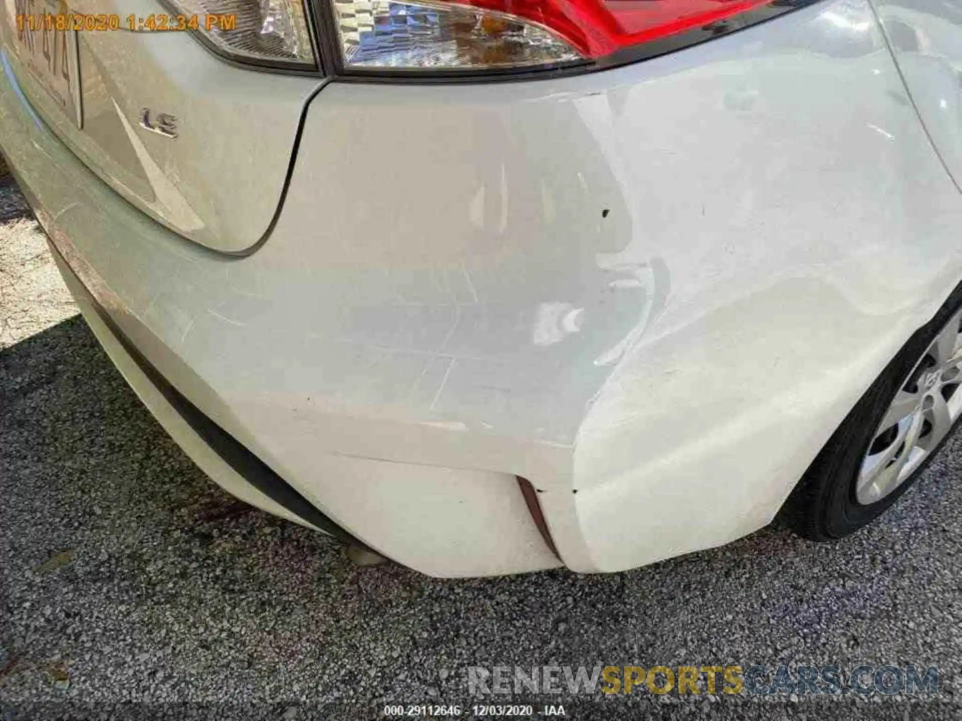 15 Photograph of a damaged car JTDEPRAE0LJ026838 TOYOTA COROLLA 2020