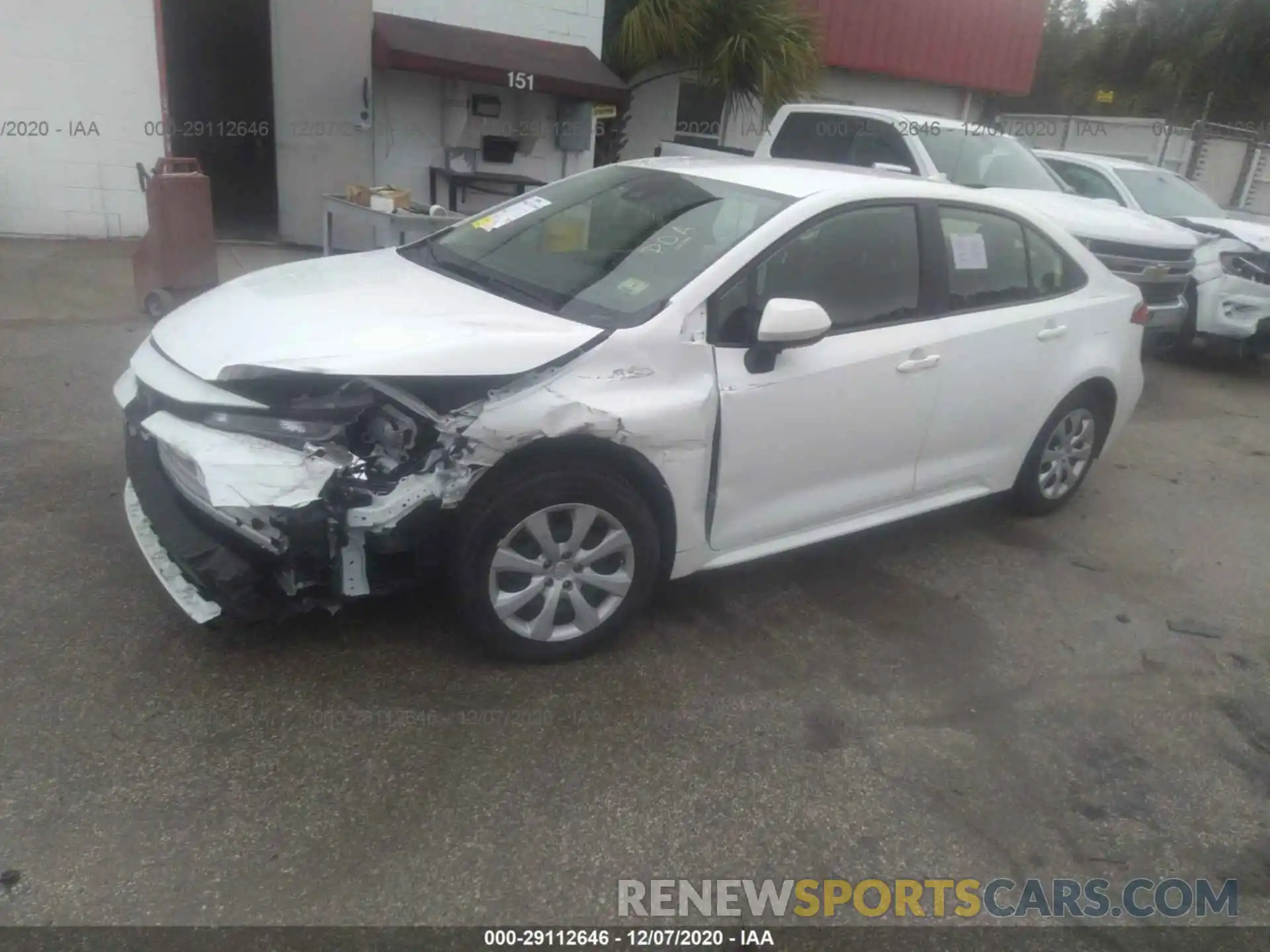 2 Photograph of a damaged car JTDEPRAE0LJ026838 TOYOTA COROLLA 2020