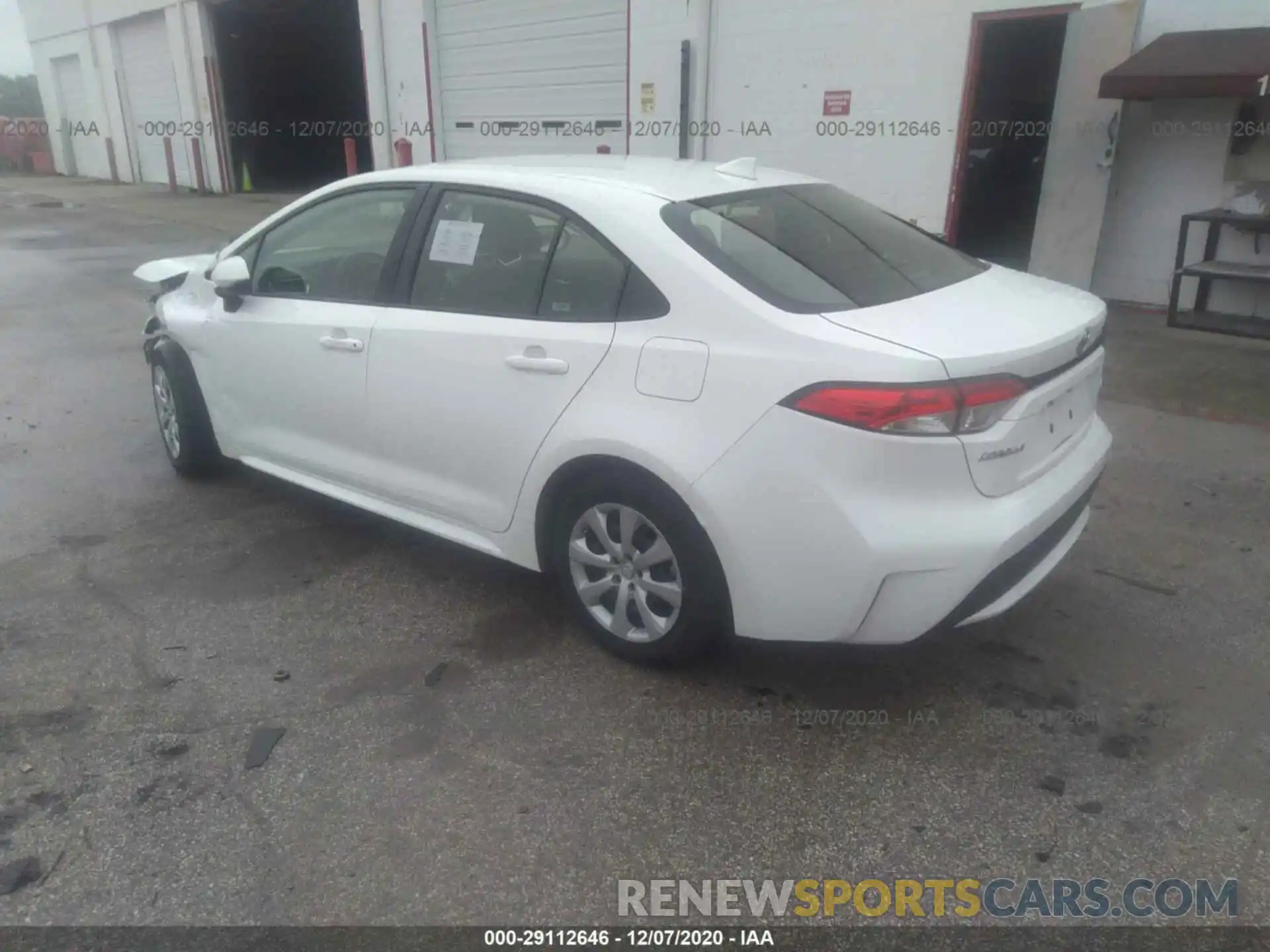 3 Photograph of a damaged car JTDEPRAE0LJ026838 TOYOTA COROLLA 2020