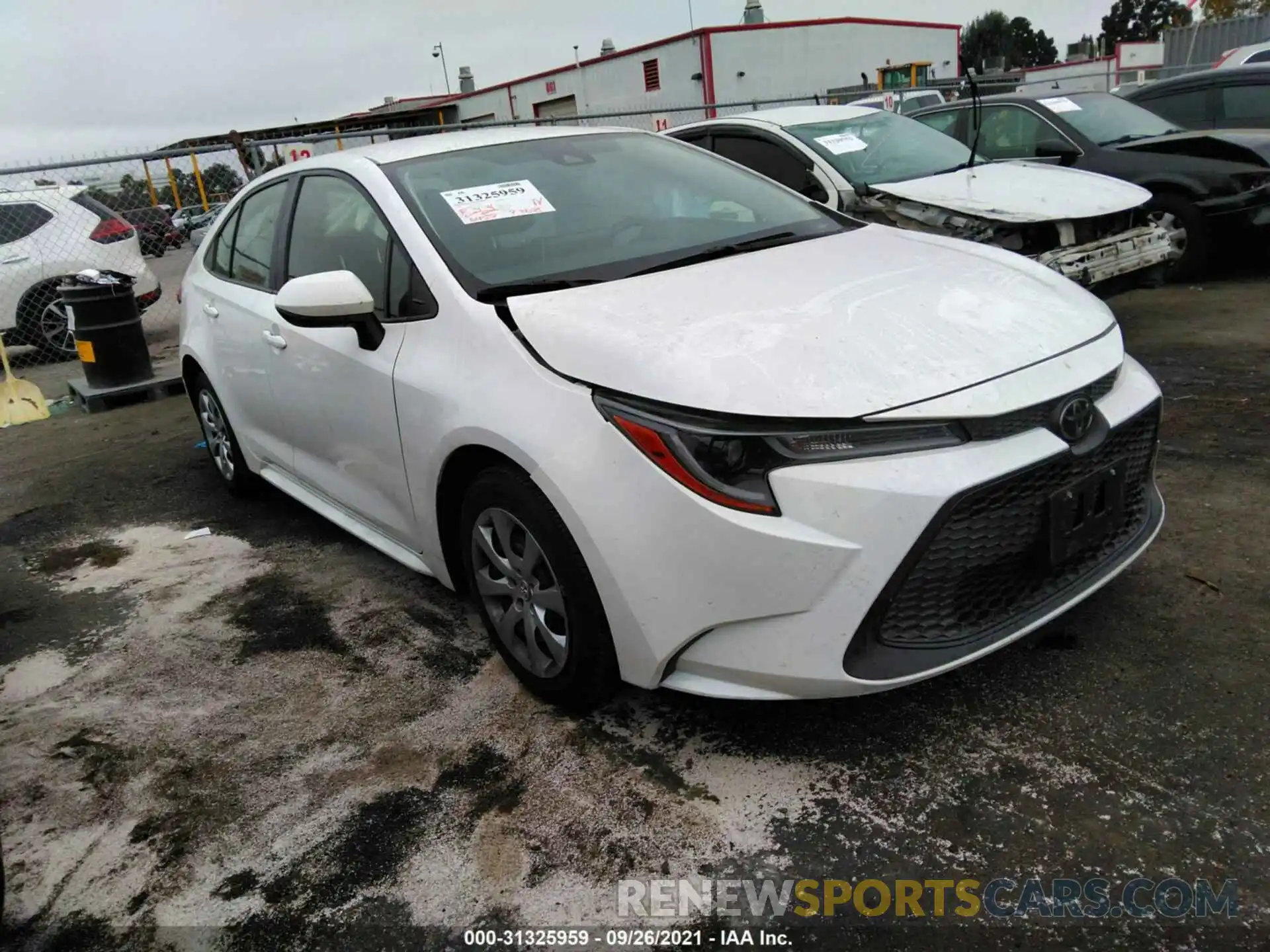 1 Photograph of a damaged car JTDEPRAE0LJ027018 TOYOTA COROLLA 2020