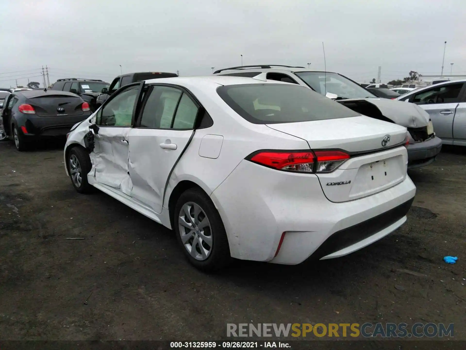 3 Photograph of a damaged car JTDEPRAE0LJ027018 TOYOTA COROLLA 2020