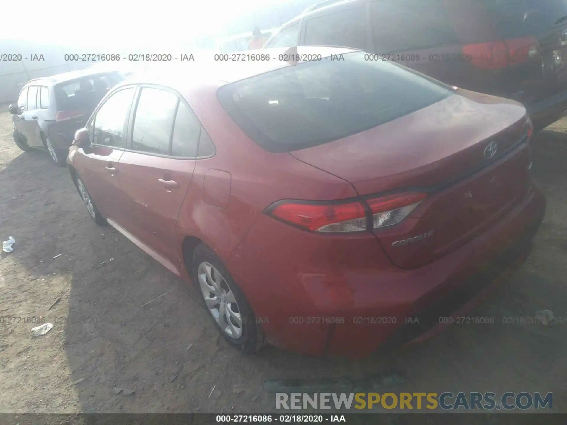 3 Photograph of a damaged car JTDEPRAE0LJ027293 TOYOTA COROLLA 2020