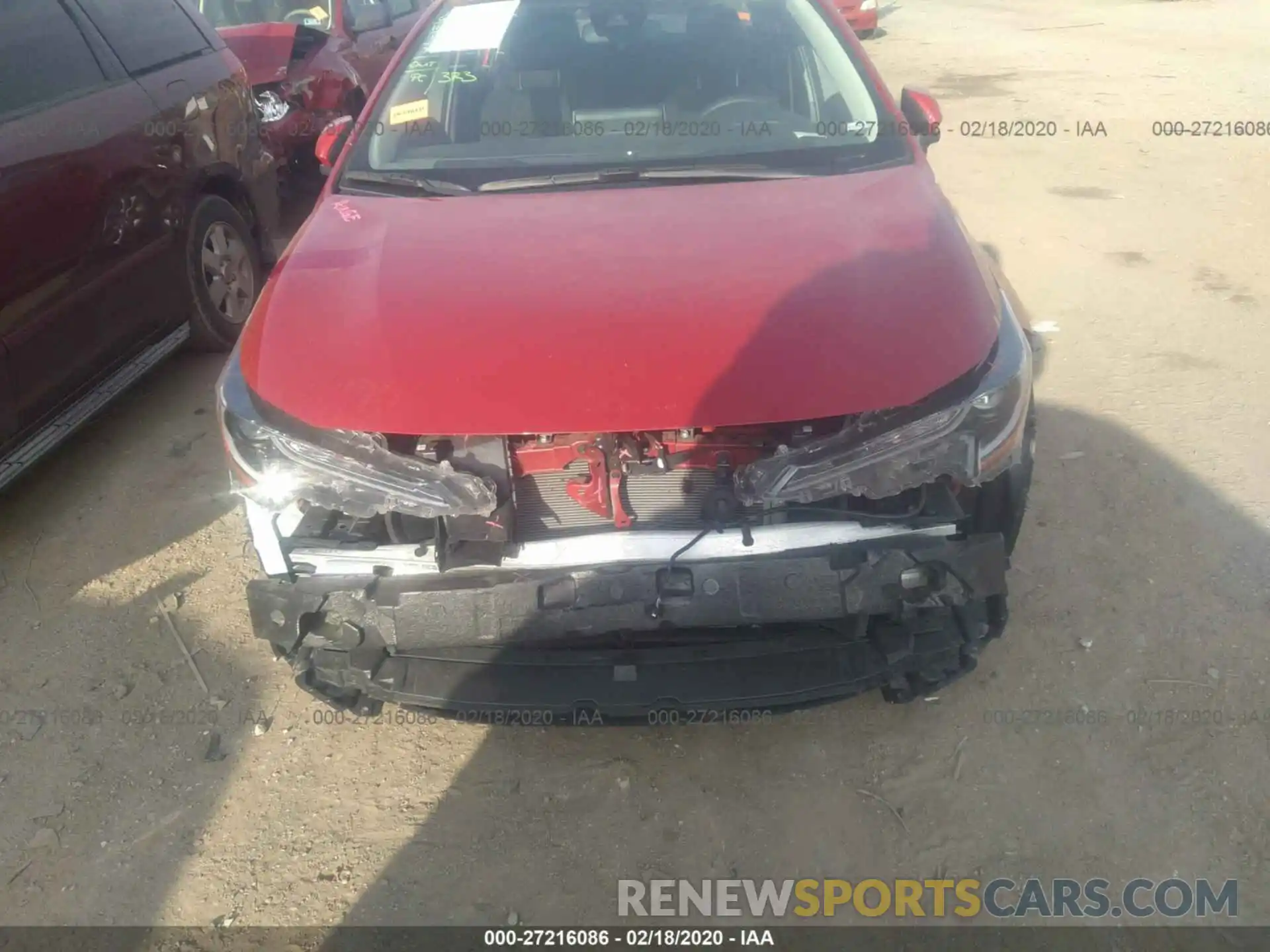 6 Photograph of a damaged car JTDEPRAE0LJ027293 TOYOTA COROLLA 2020