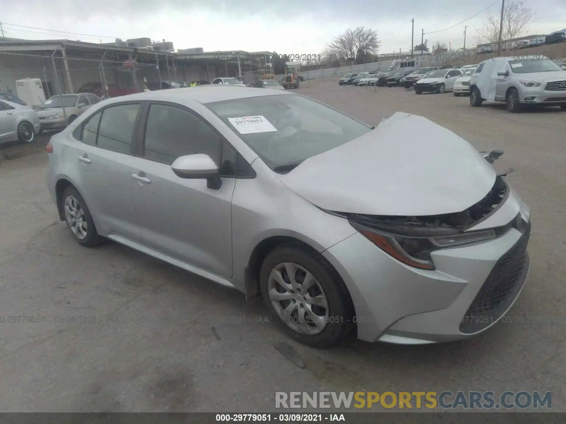 1 Photograph of a damaged car JTDEPRAE0LJ027441 TOYOTA COROLLA 2020