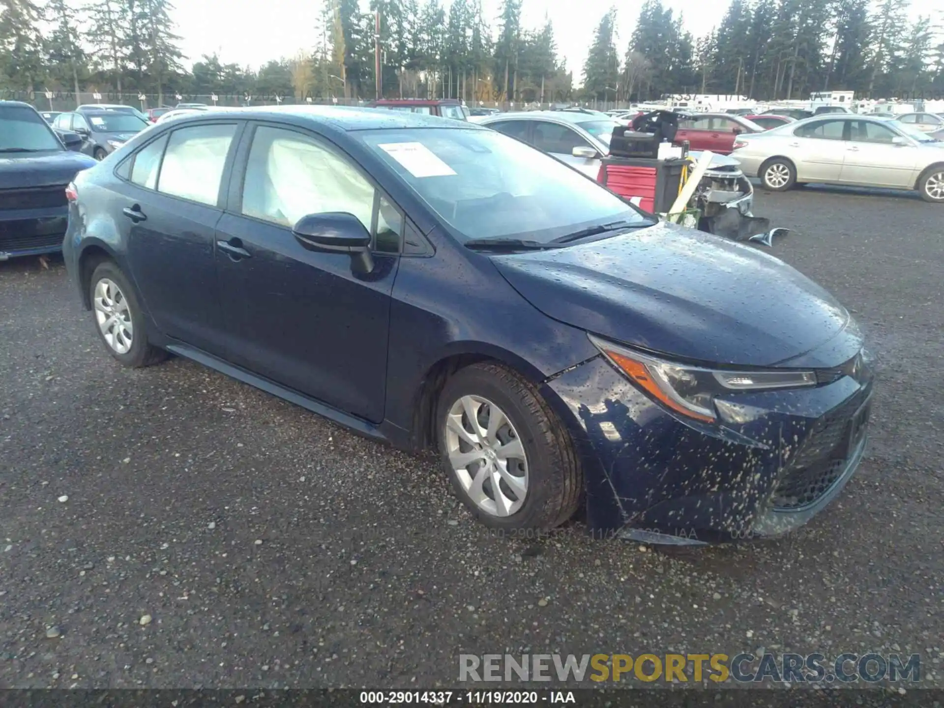 1 Photograph of a damaged car JTDEPRAE0LJ027875 TOYOTA COROLLA 2020