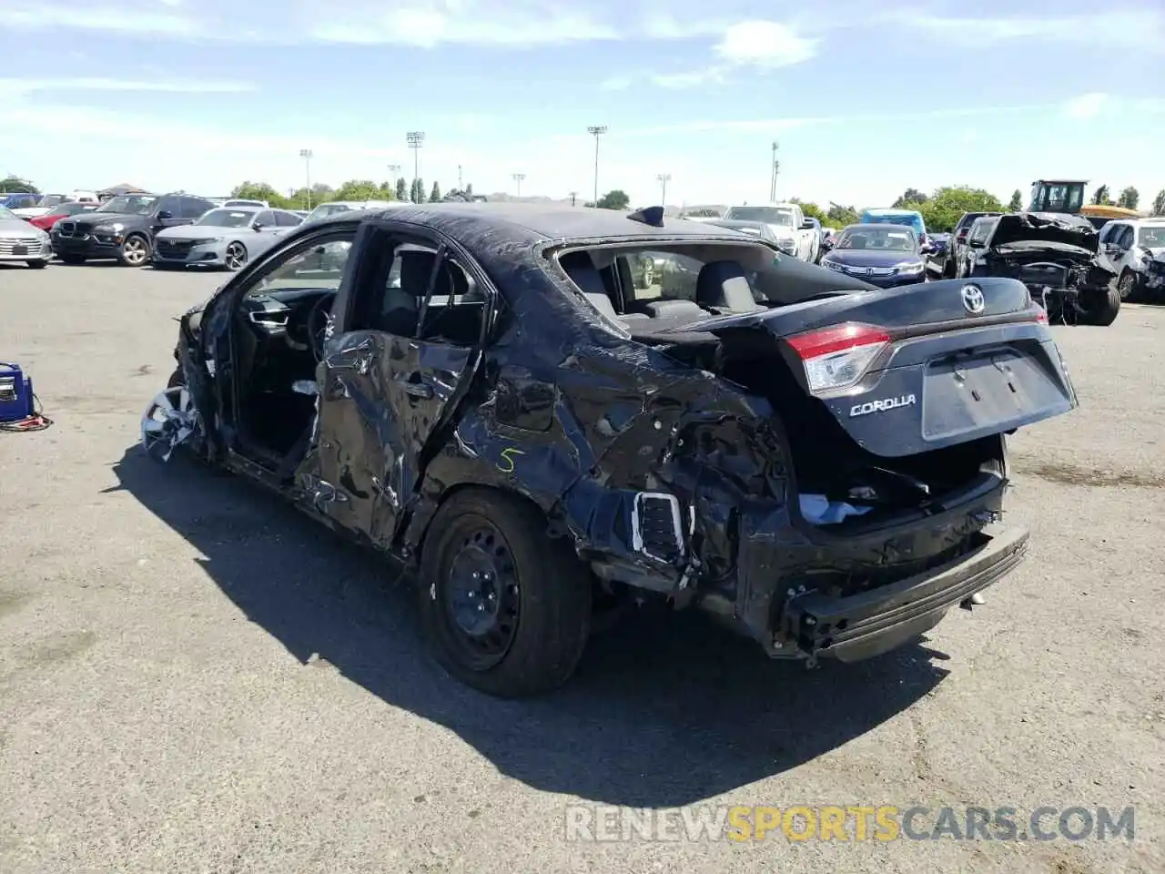 3 Photograph of a damaged car JTDEPRAE0LJ029089 TOYOTA COROLLA 2020