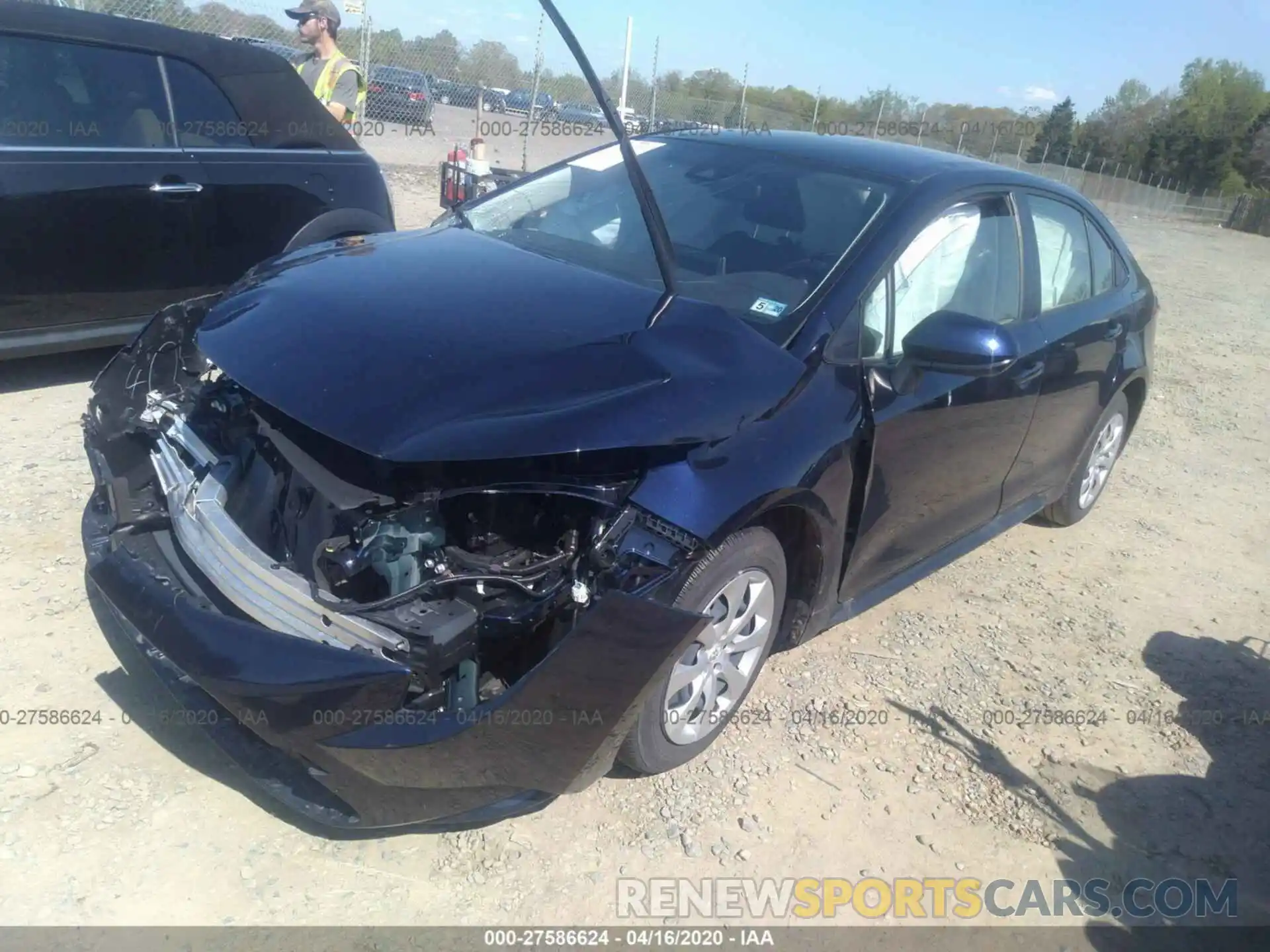 2 Photograph of a damaged car JTDEPRAE0LJ029304 TOYOTA COROLLA 2020