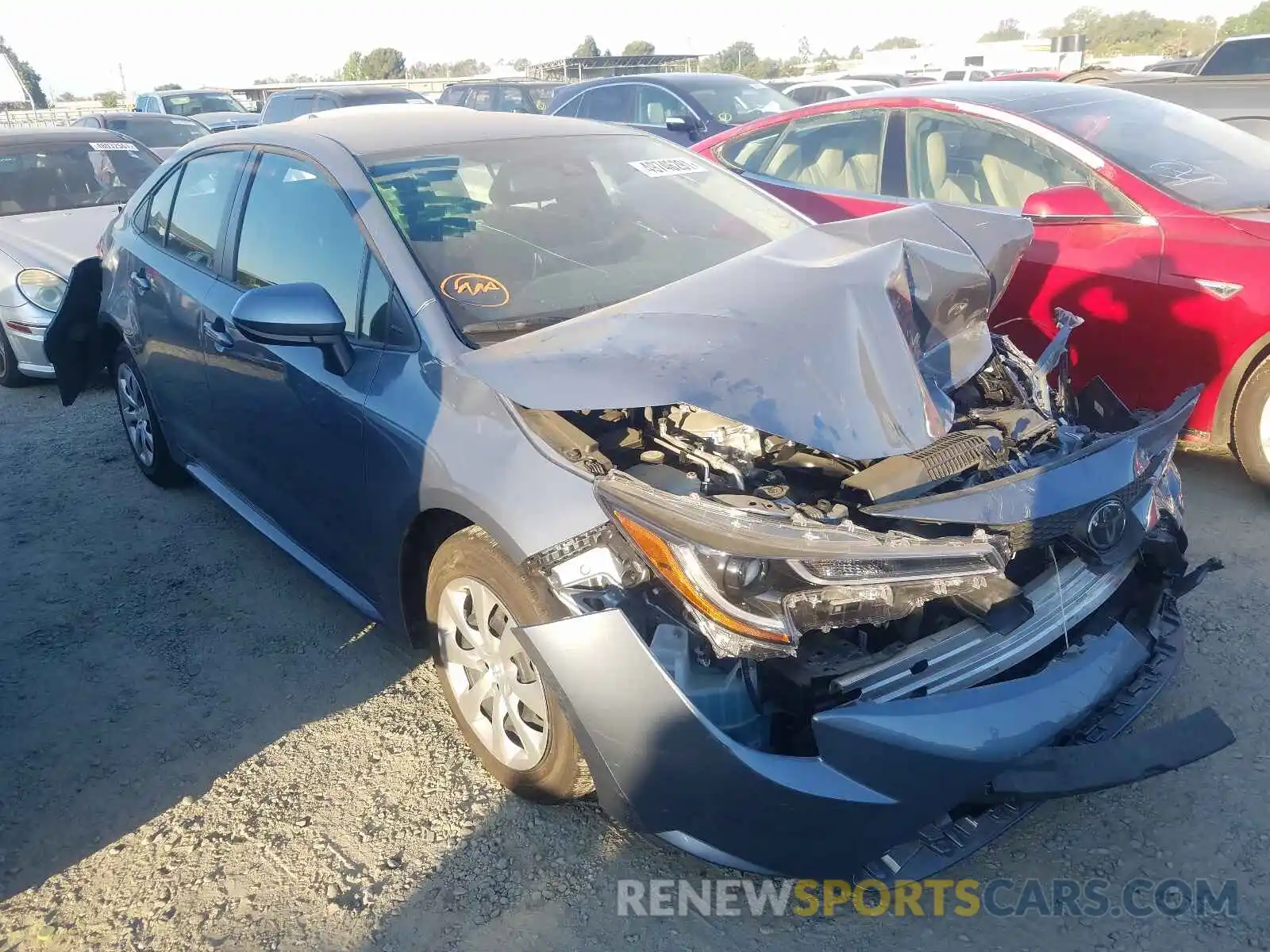 1 Photograph of a damaged car JTDEPRAE0LJ029366 TOYOTA COROLLA 2020