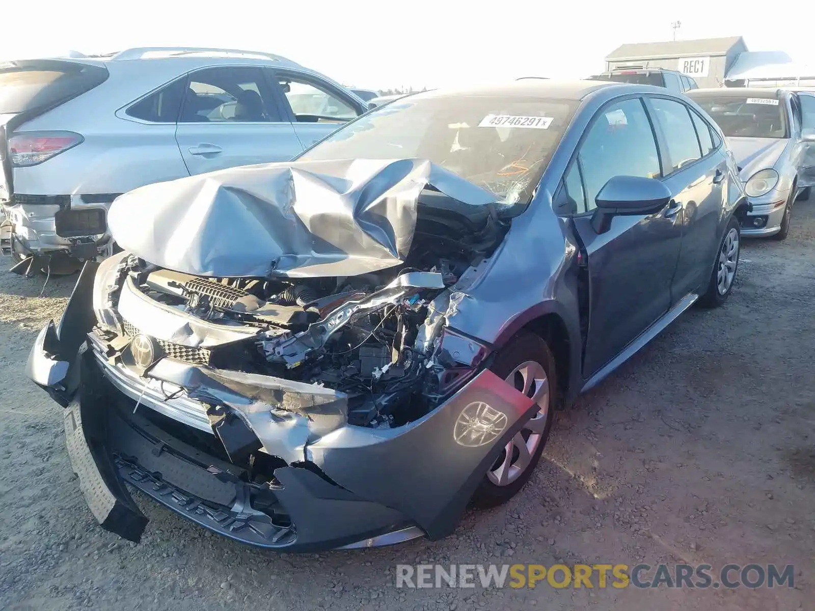 2 Photograph of a damaged car JTDEPRAE0LJ029366 TOYOTA COROLLA 2020