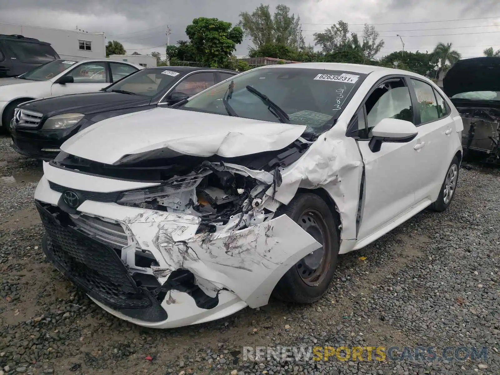 2 Photograph of a damaged car JTDEPRAE0LJ029383 TOYOTA COROLLA 2020