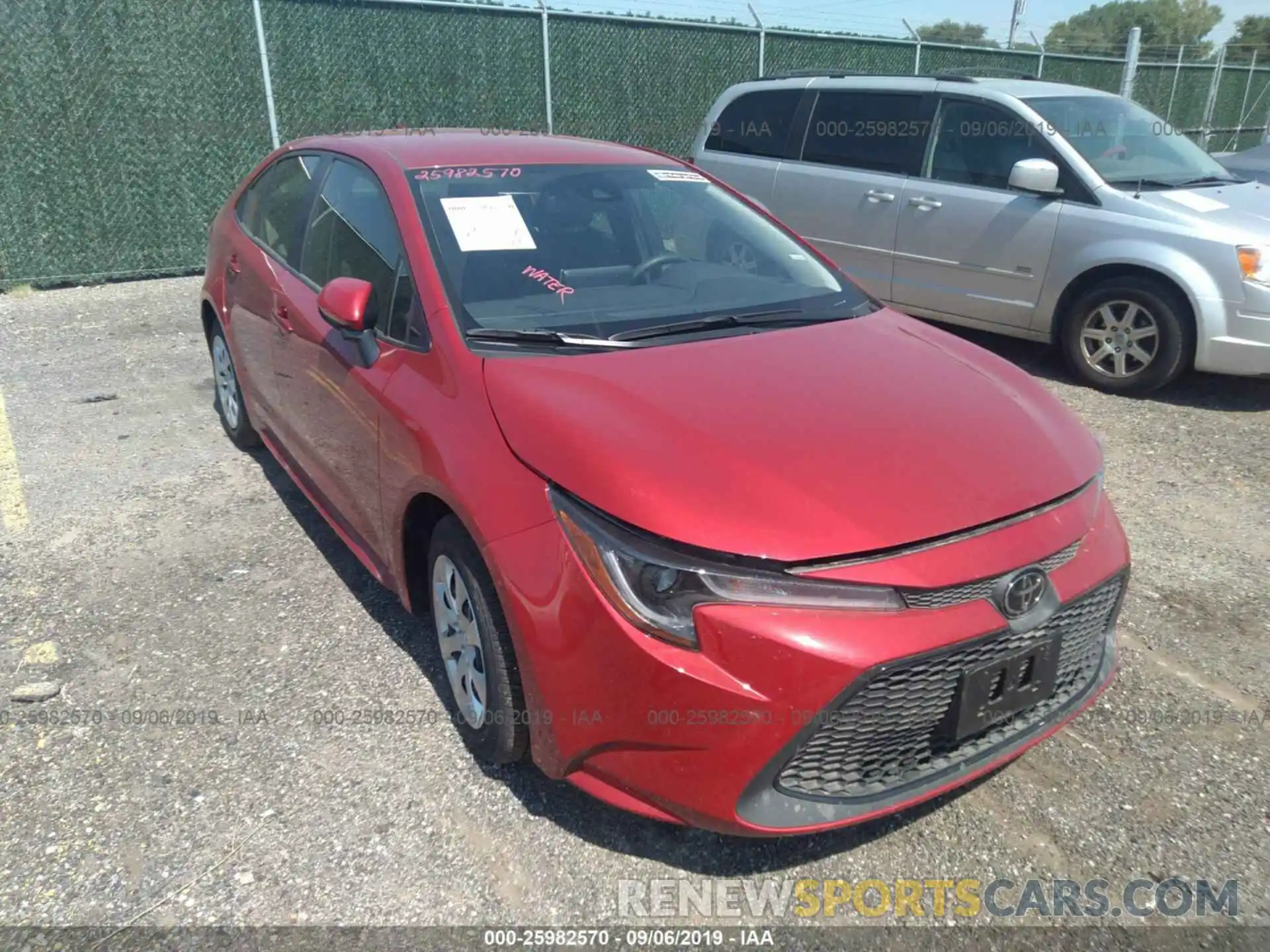 1 Photograph of a damaged car JTDEPRAE0LJ029433 TOYOTA COROLLA 2020