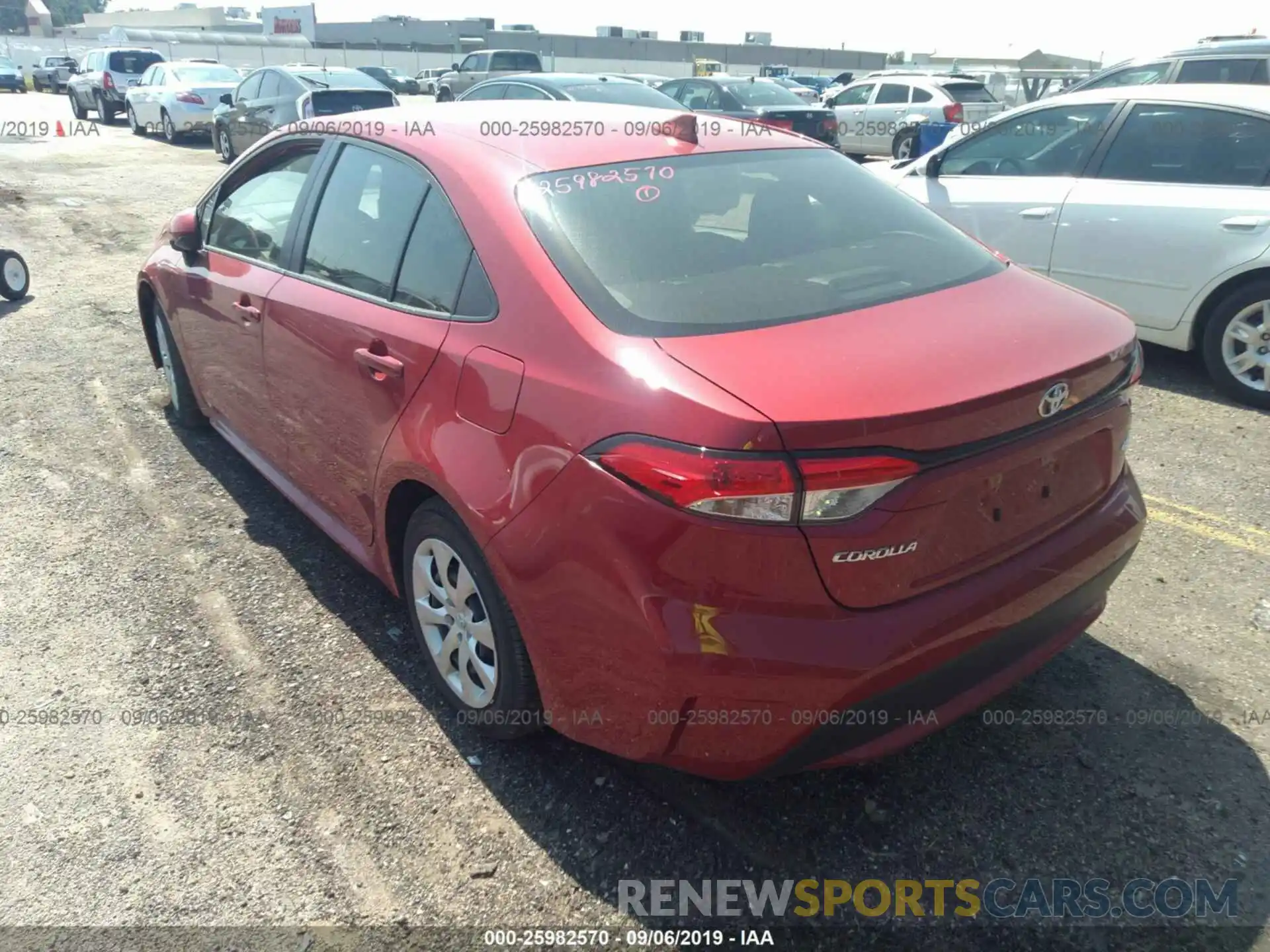 3 Photograph of a damaged car JTDEPRAE0LJ029433 TOYOTA COROLLA 2020